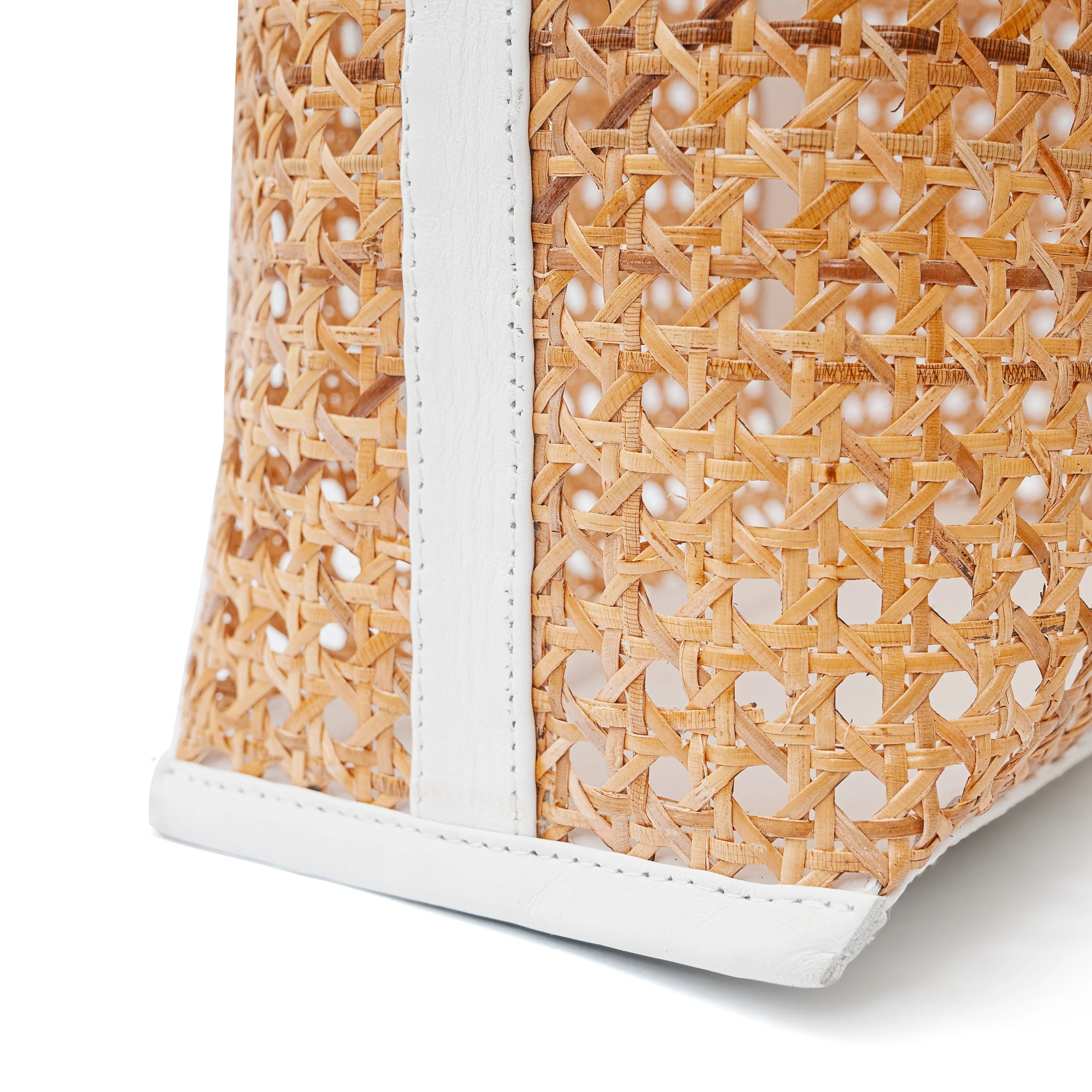 Rattan and Leather Carry All Tote - Image 8