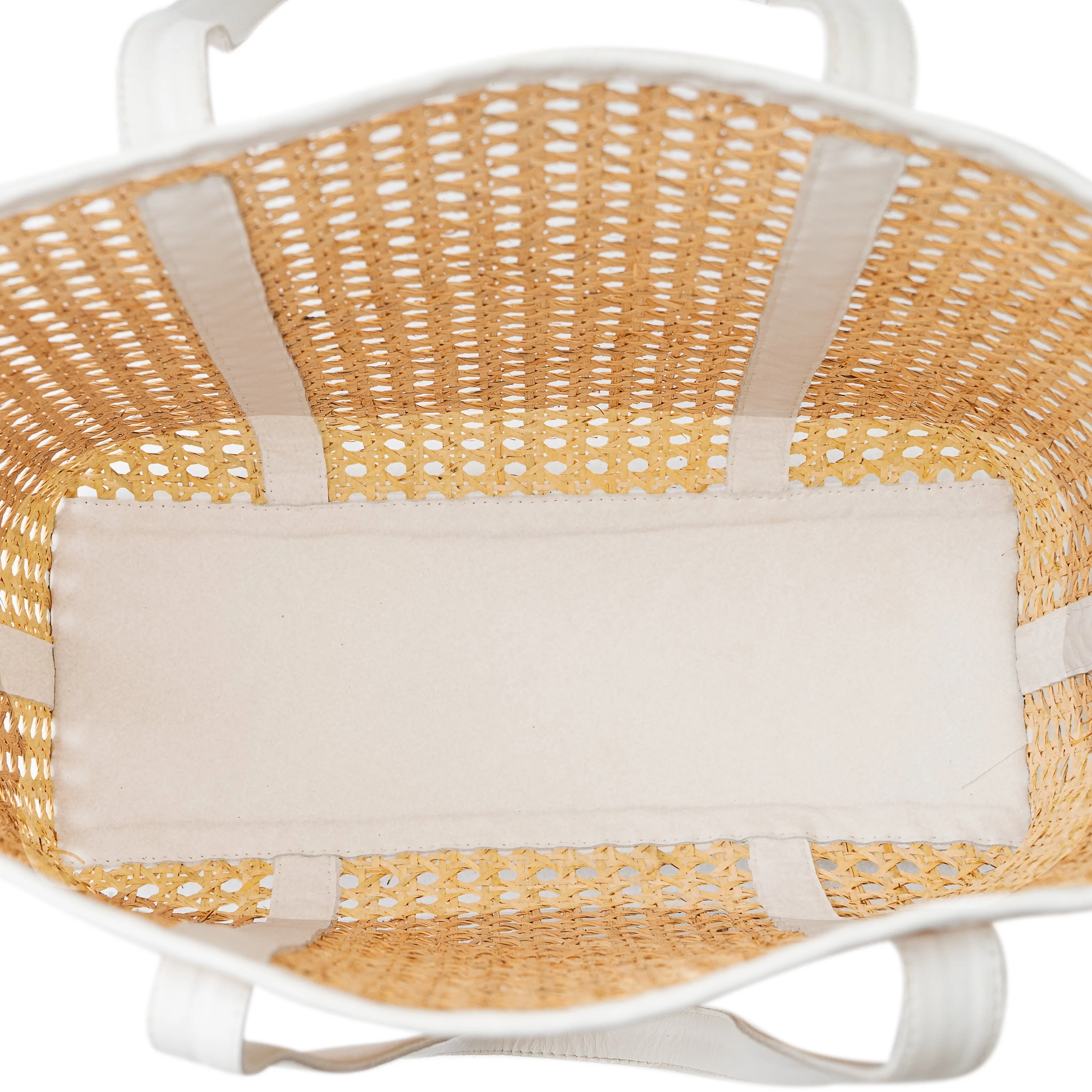 Rattan and Leather Carry All Tote - Image 9