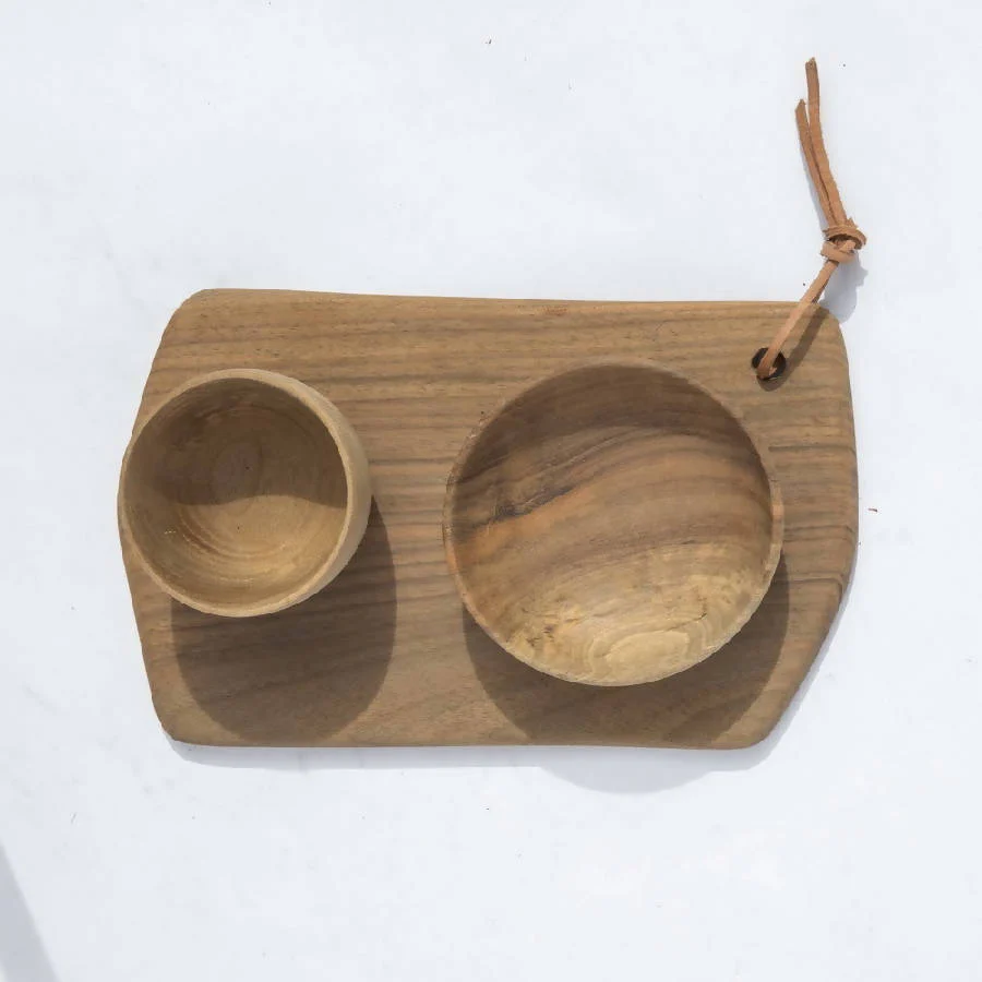 Rectangular Cutting Board & Bowls - Image 2