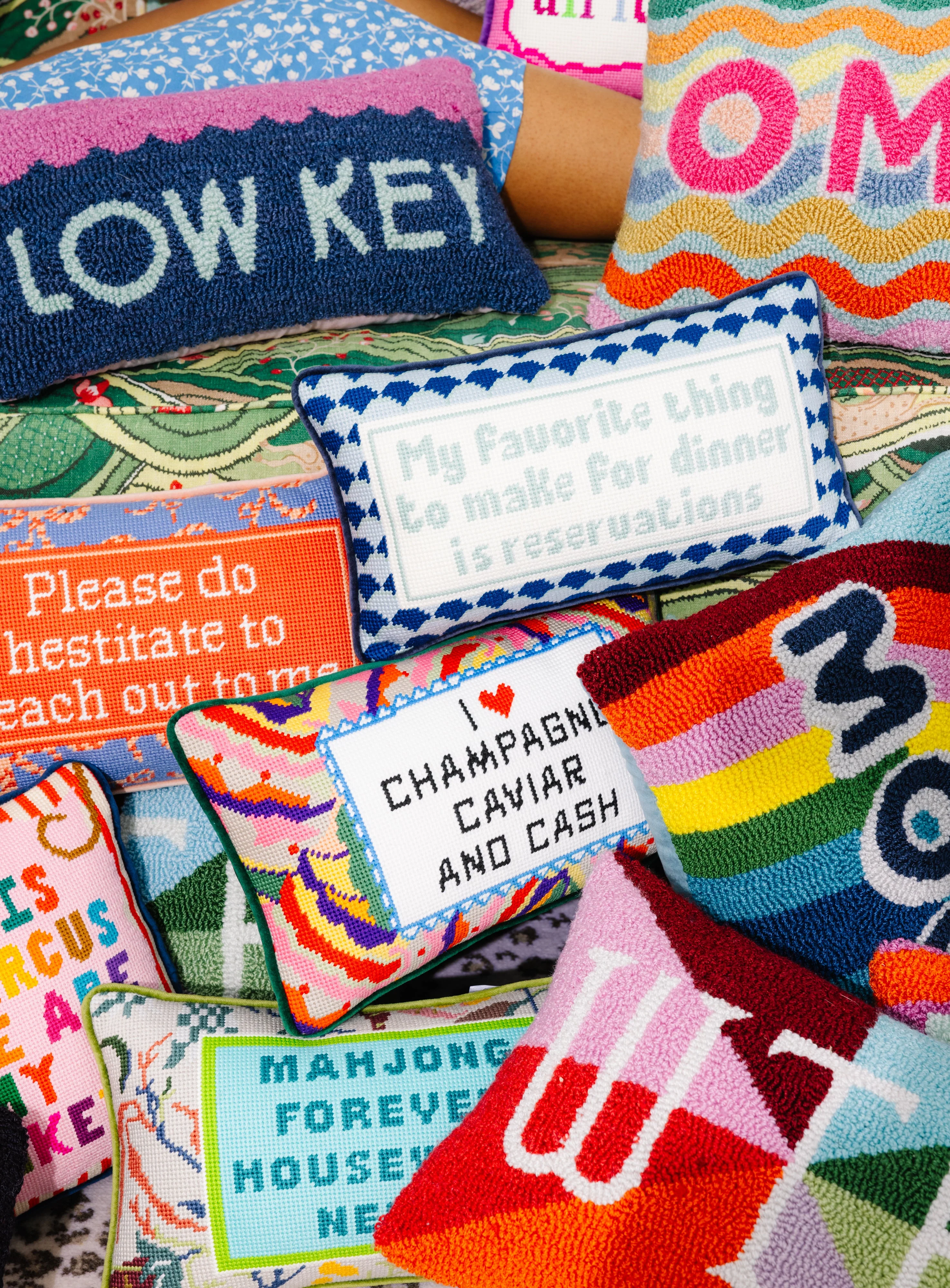 Reservations Needlepoint Pillow - Image 4