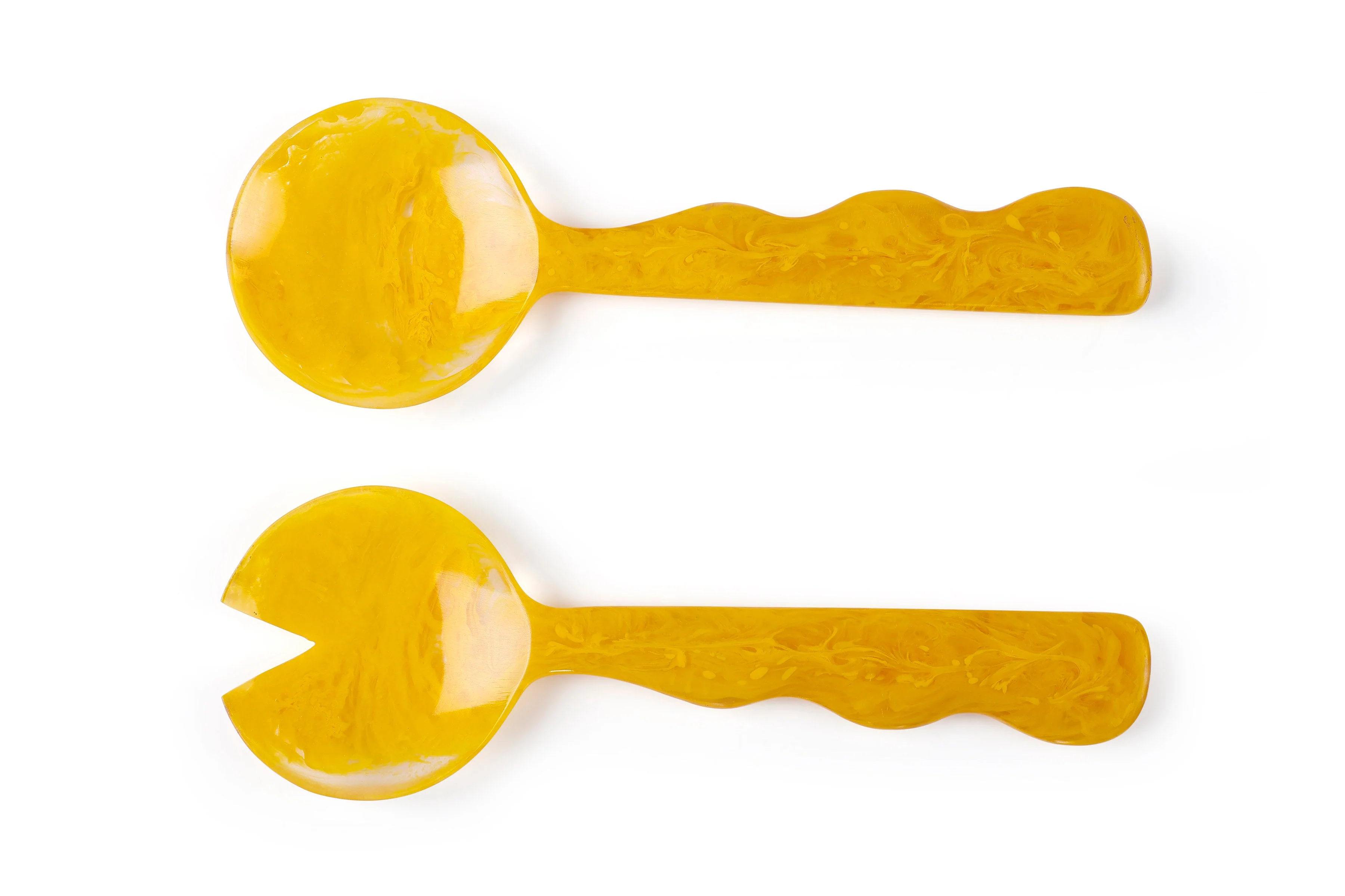 Resin Salad Server- Mustard (Set of 2), 12.40 x 3.93 Inches - Image 2