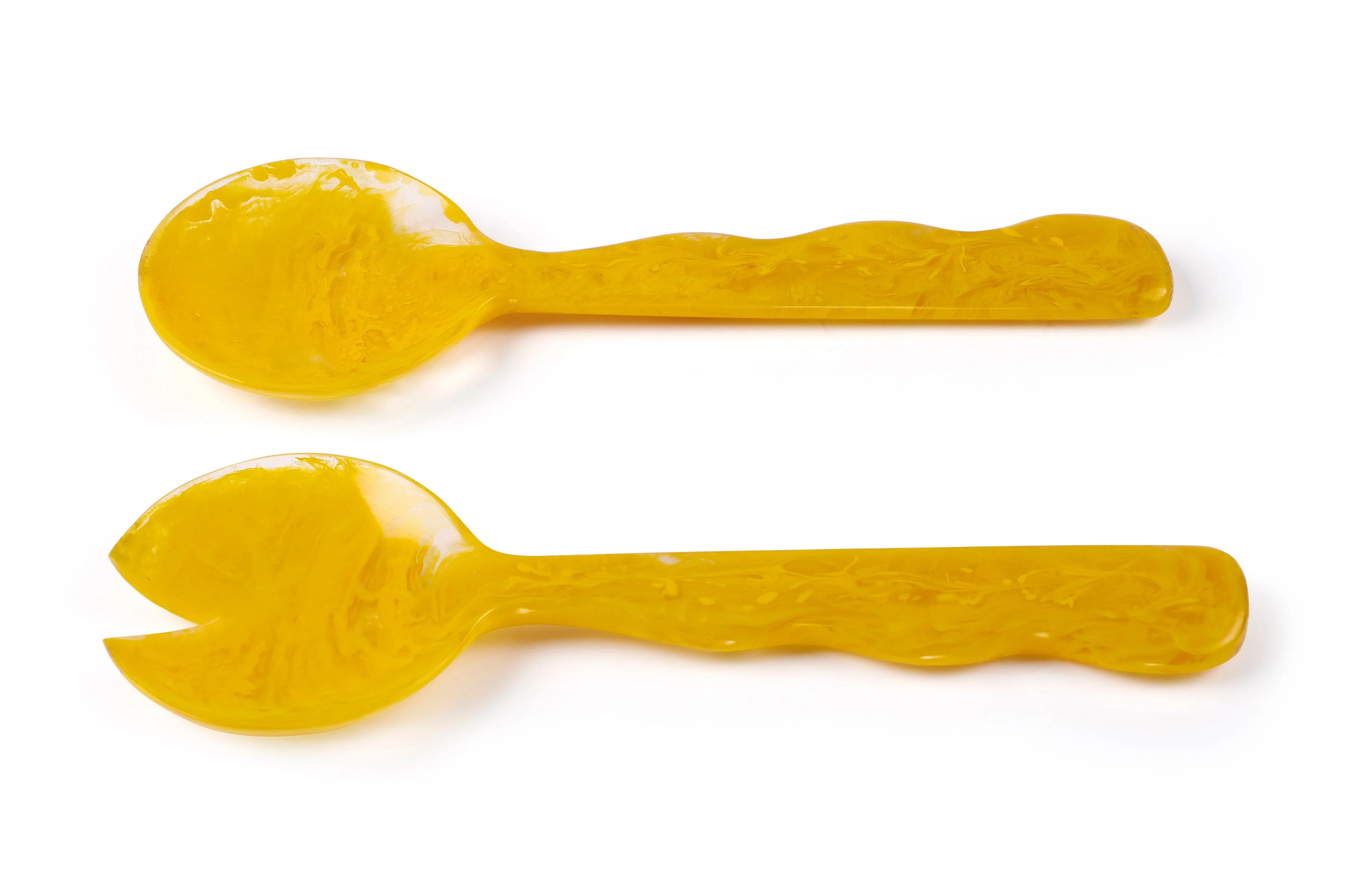 Resin Salad Server- Mustard (Set of 2), 12.40 x 3.93 Inches - Image 3
