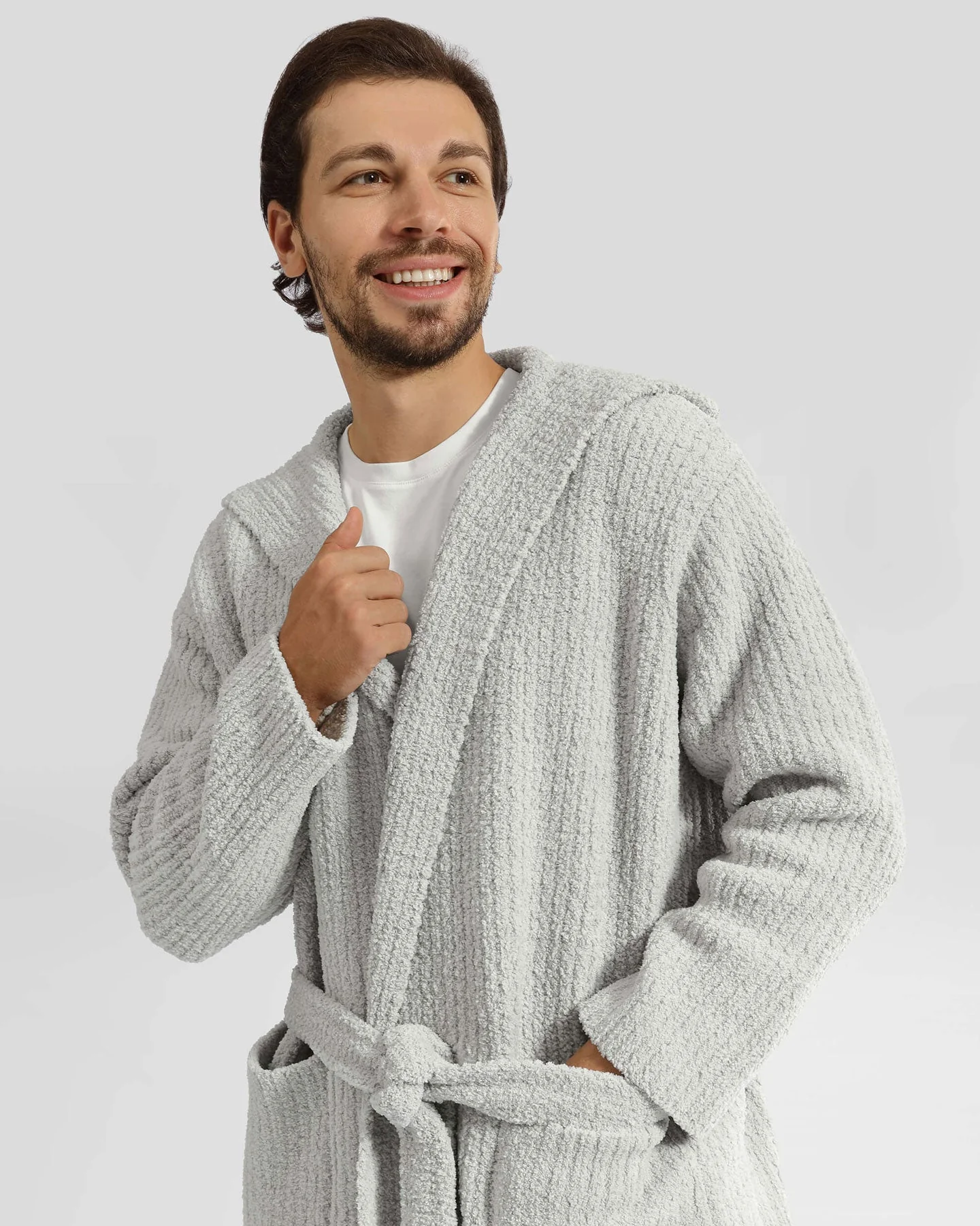 Ribbed Hooded Robe - Image 12
