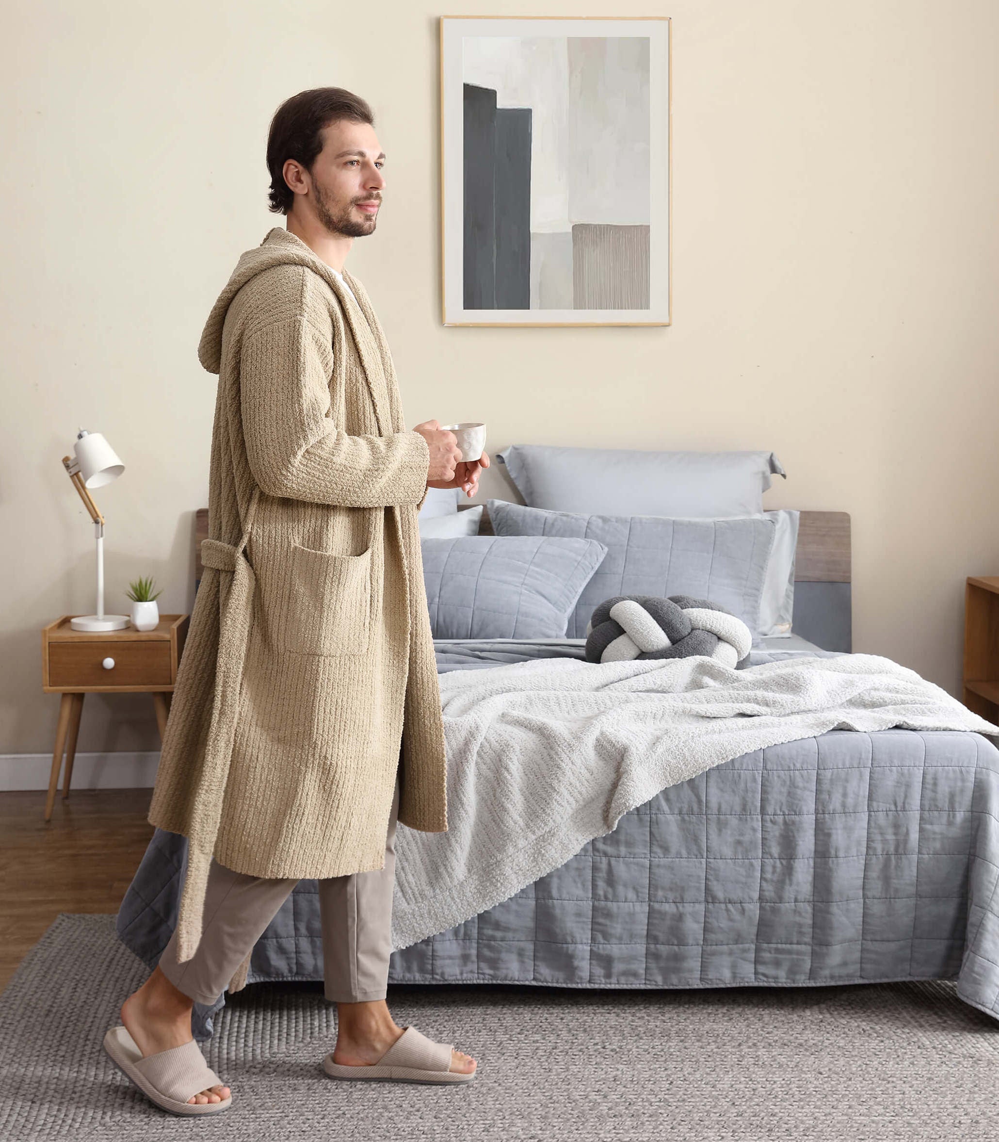 Ribbed Hooded Robe - Image 9