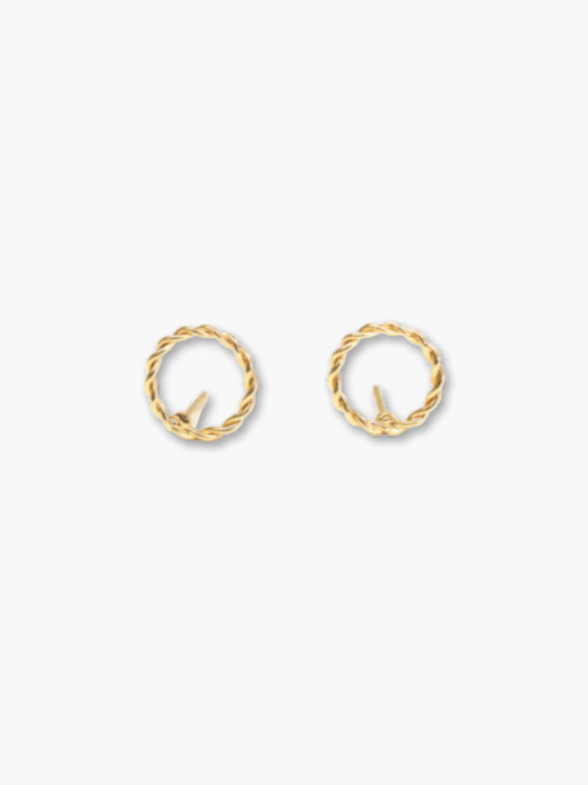 Ribbon Circle Studs