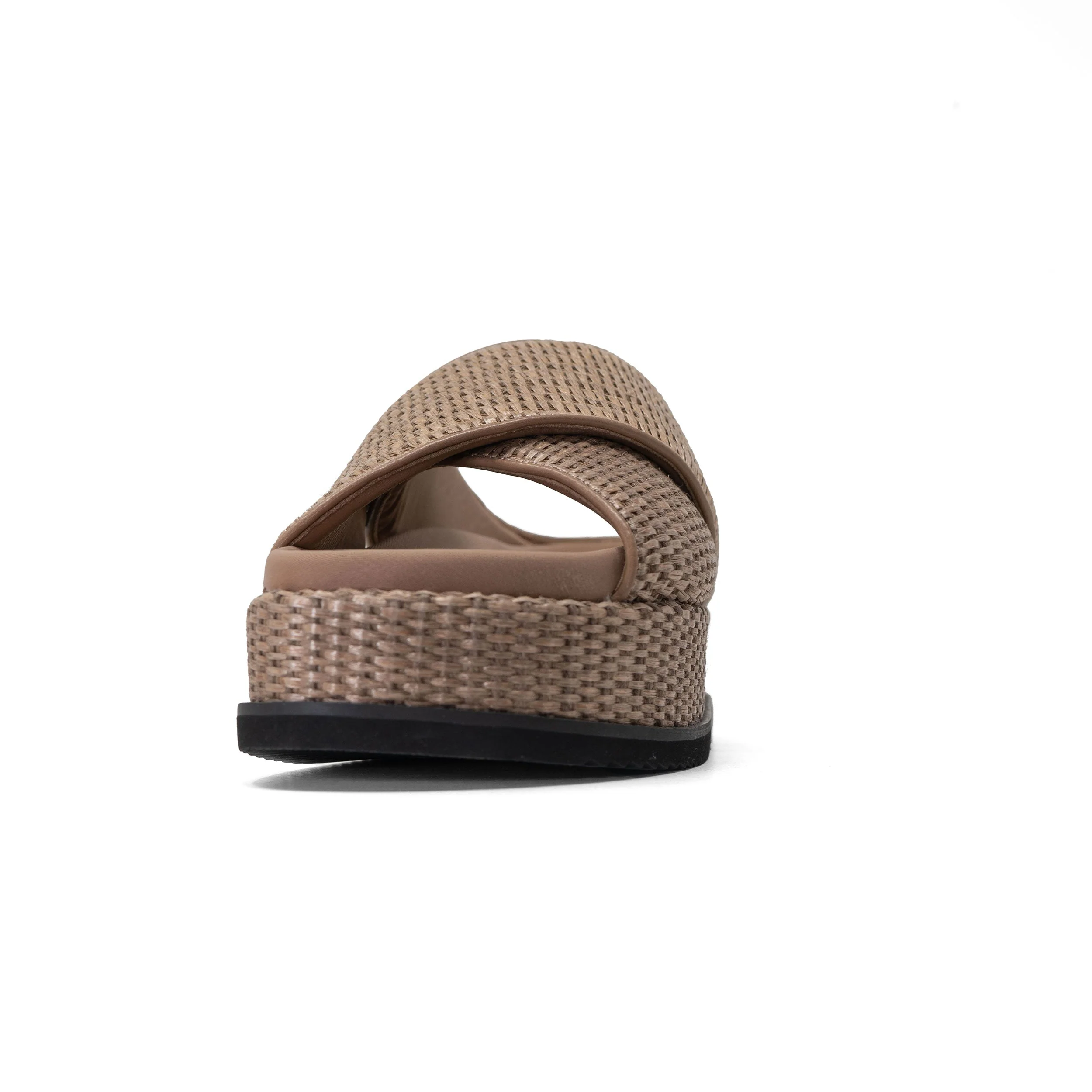 ROAM - Cross Stack Raffia Platform Sandals - Natural - Image 27