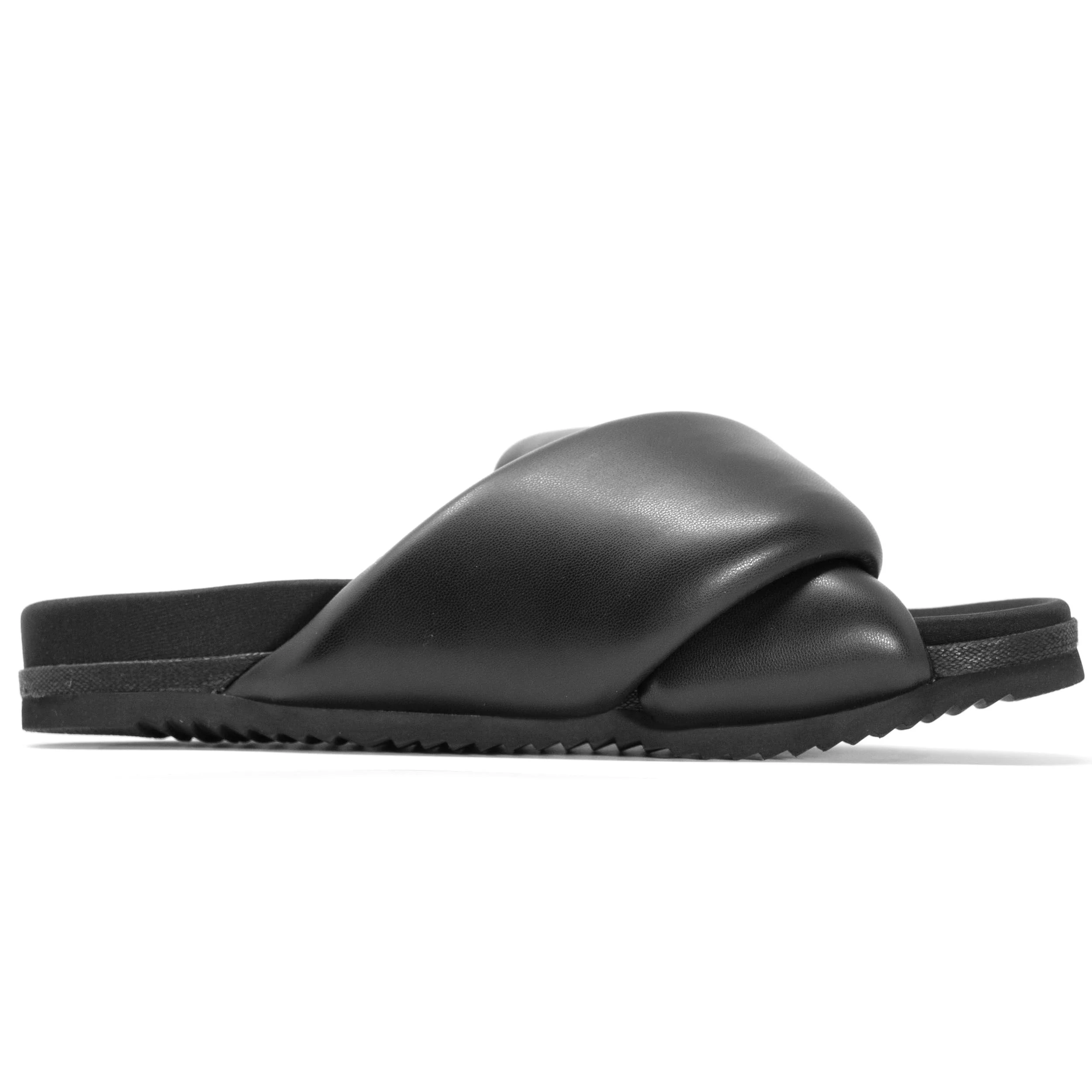 ROAM - Foldy Puffy Sandals Black - Vegan Leather - Image 16