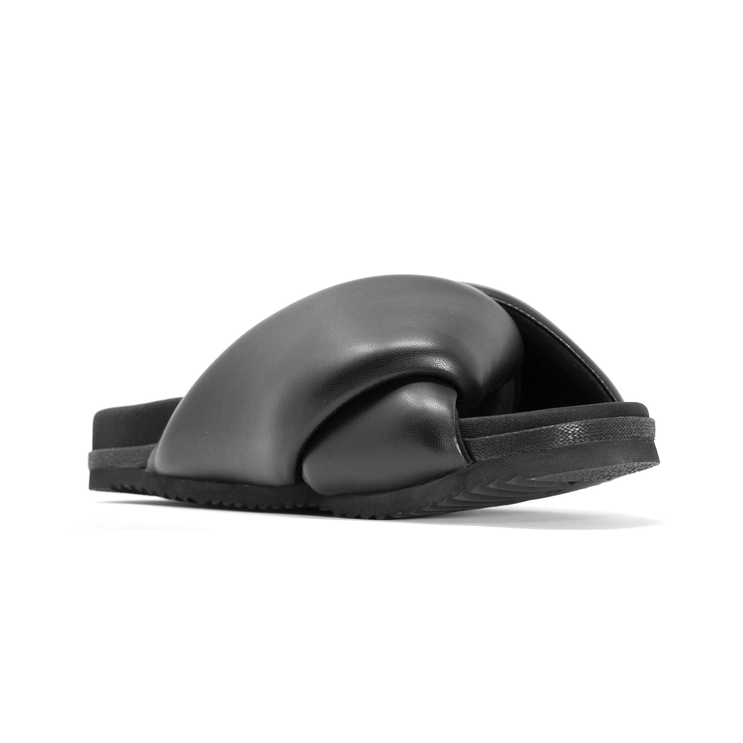 ROAM - Foldy Puffy Sandals Black - Vegan Leather - Image 20