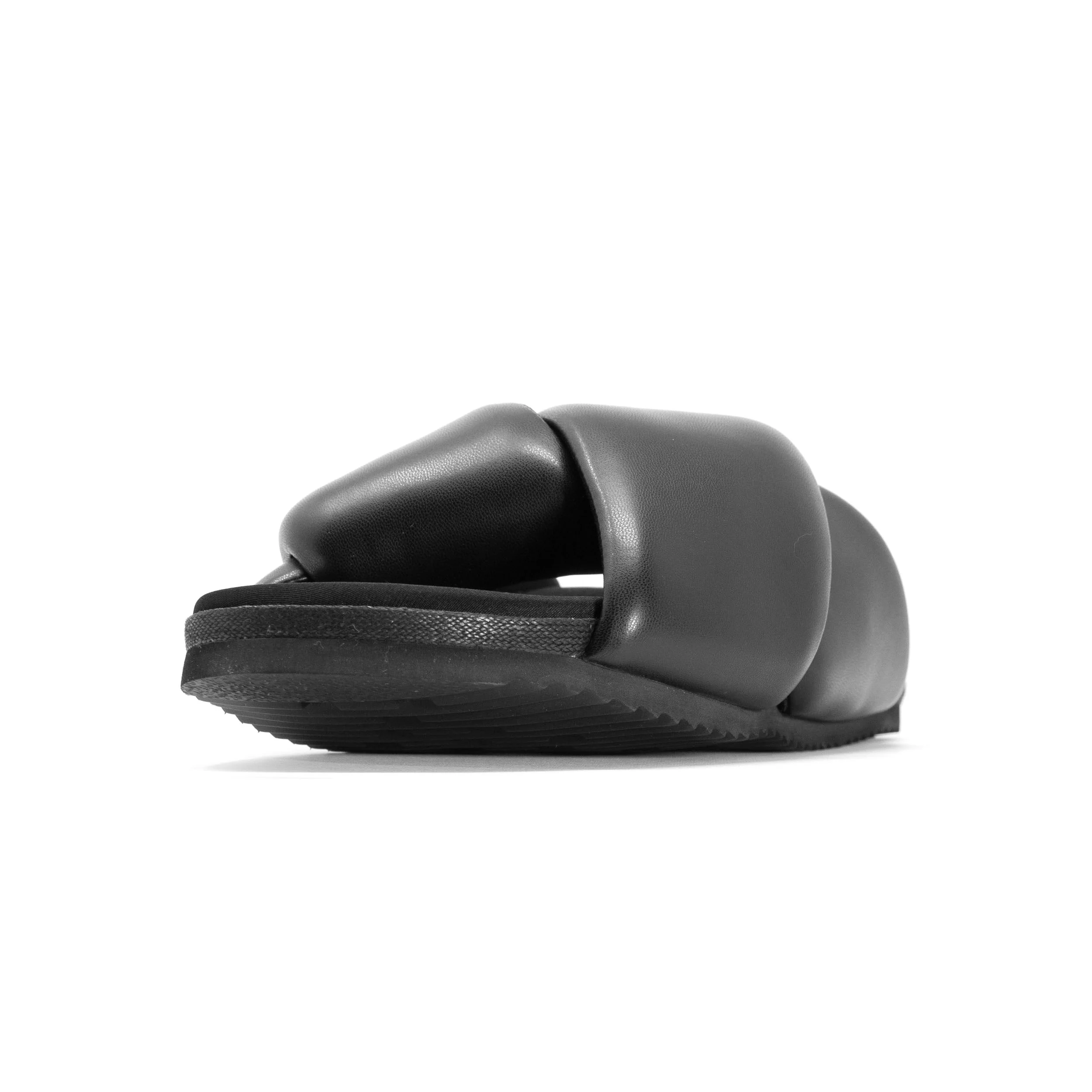 ROAM - Foldy Puffy Sandals Black - Vegan Leather - Image 28