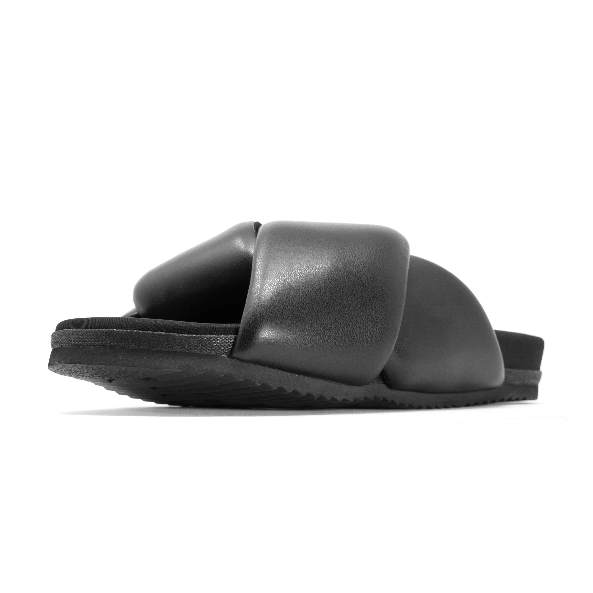 ROAM - Foldy Puffy Sandals Black - Vegan Leather - Image 30