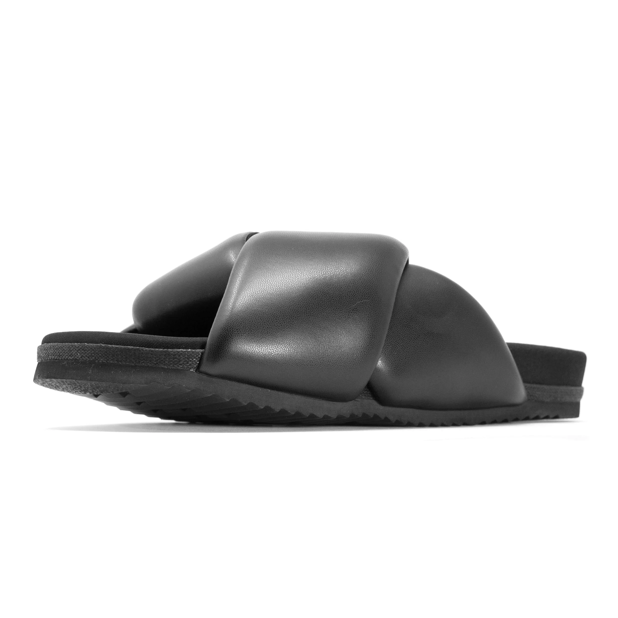 ROAM - Foldy Puffy Sandals Black - Vegan Leather - Image 31