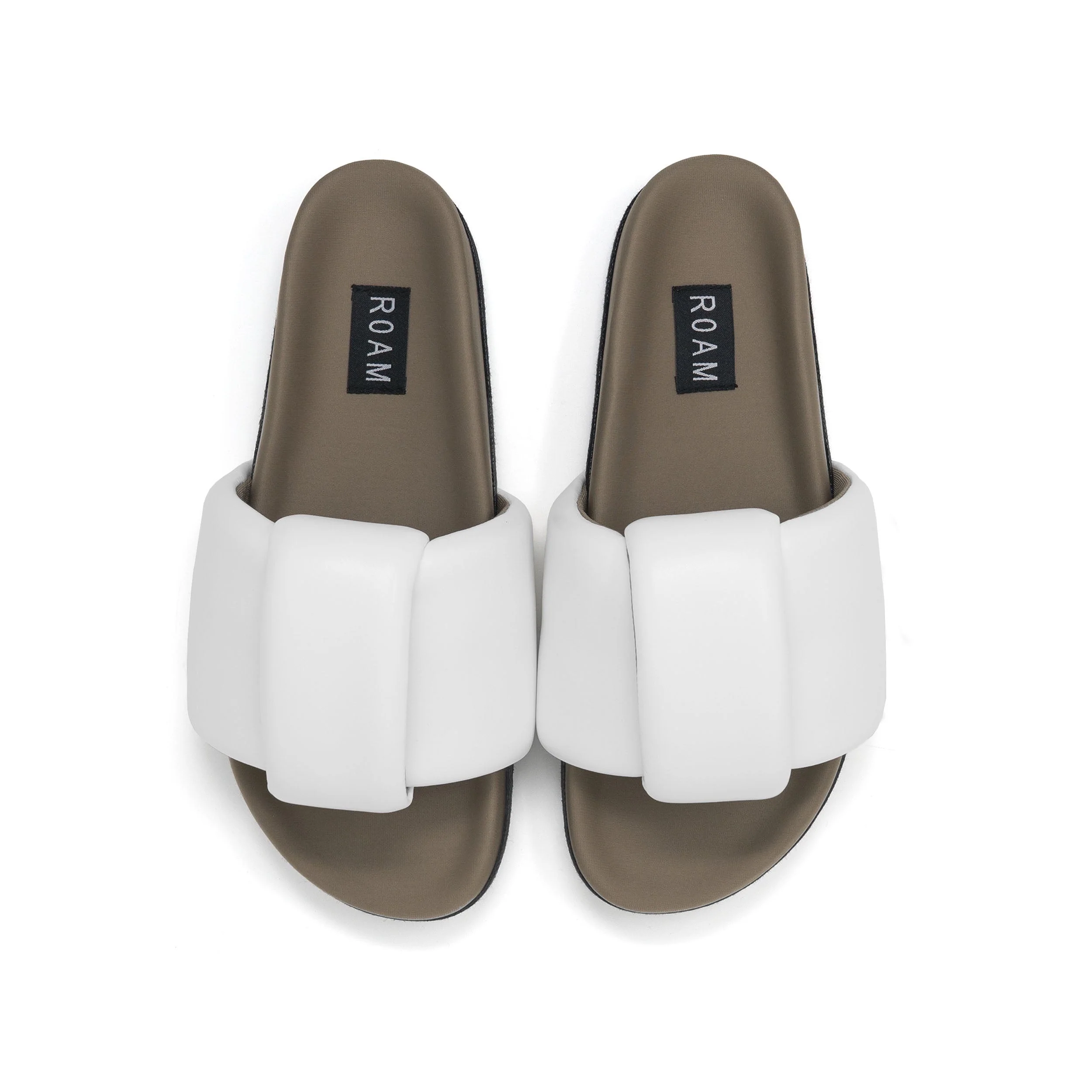 ROAM - Puffed Knotty Sandal Vegan Leather - White