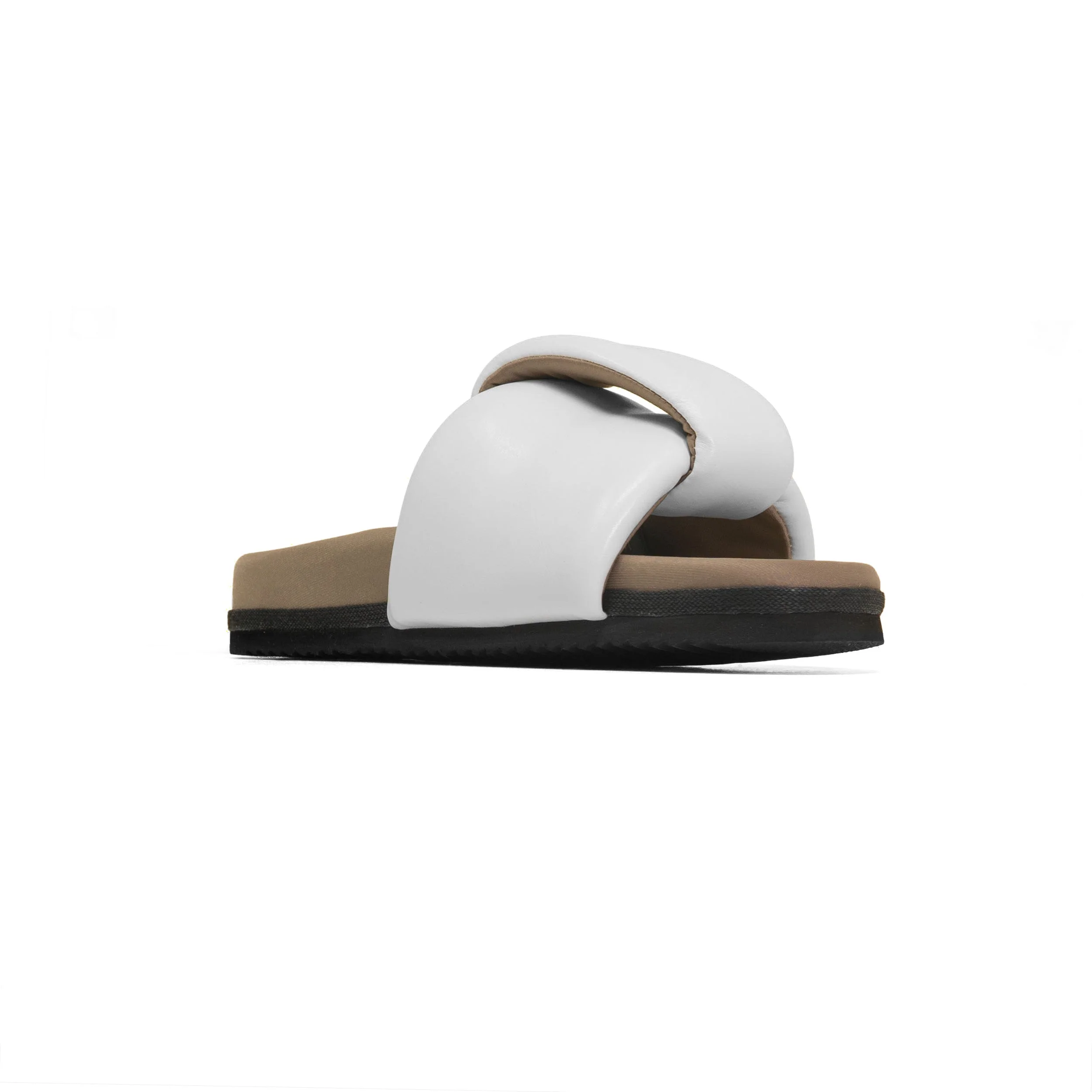 ROAM - Puffed Knotty Sandal Vegan Leather - White - Image 25