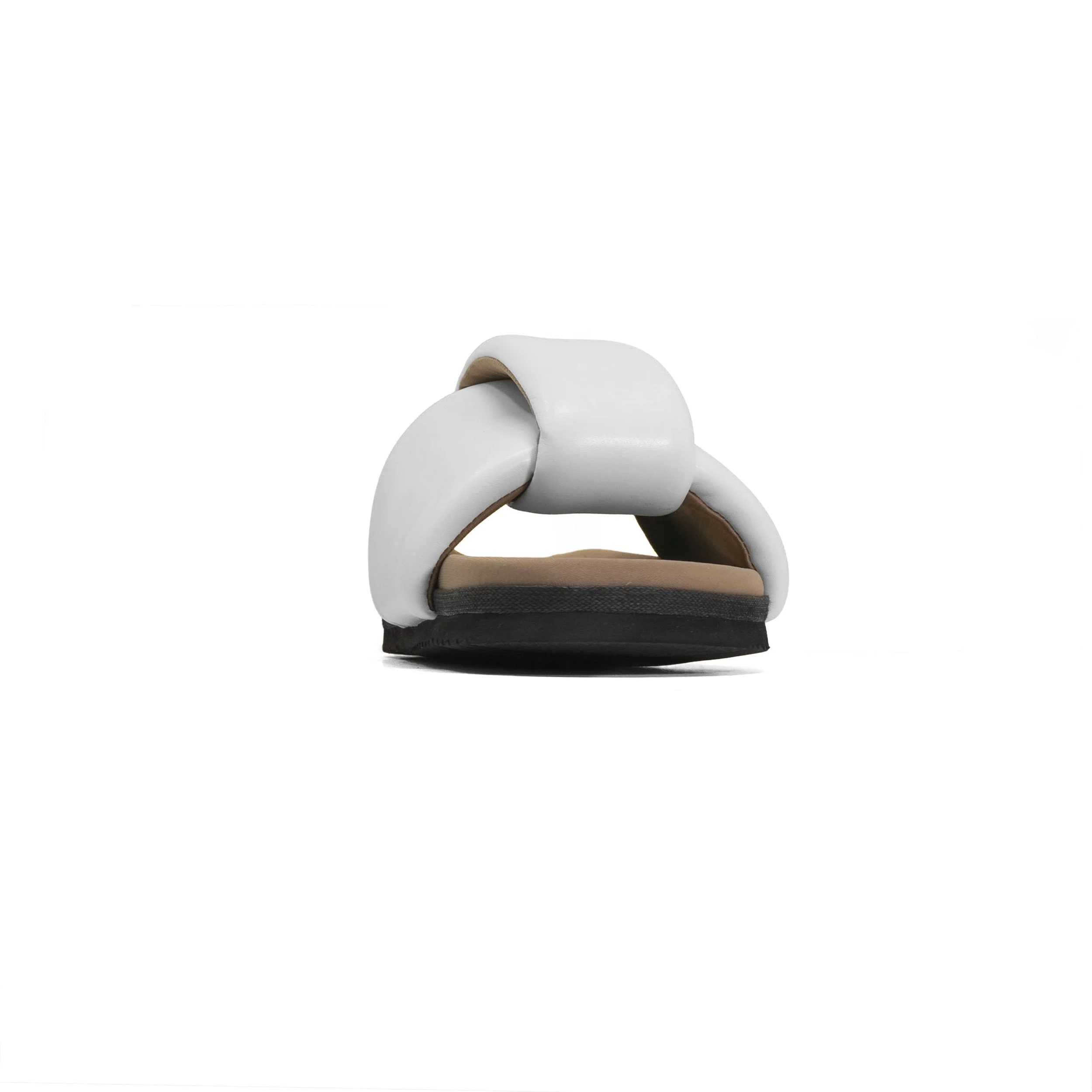 ROAM - Puffed Knotty Sandal Vegan Leather - White - Image 28