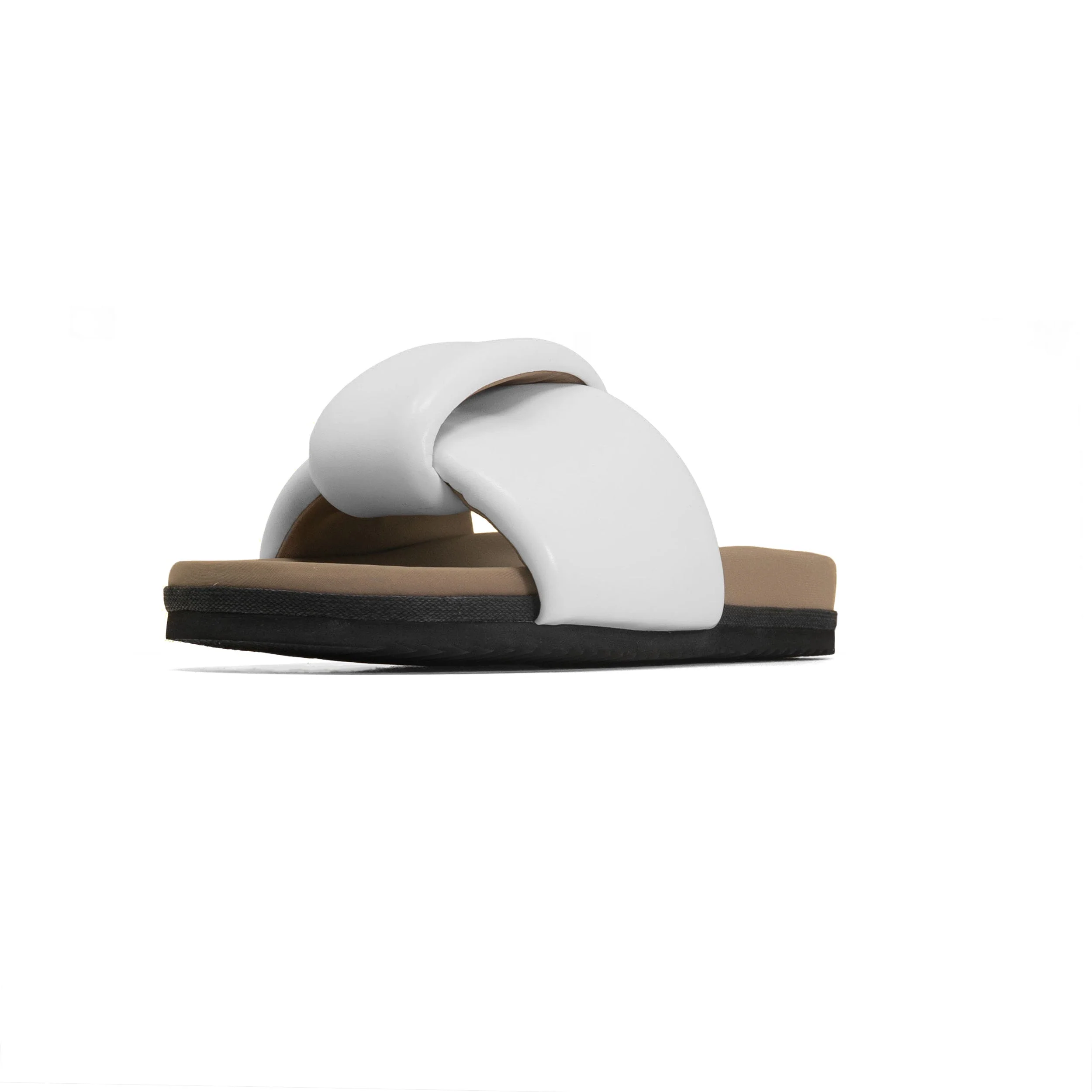 ROAM - Puffed Knotty Sandal Vegan Leather - White - Image 33