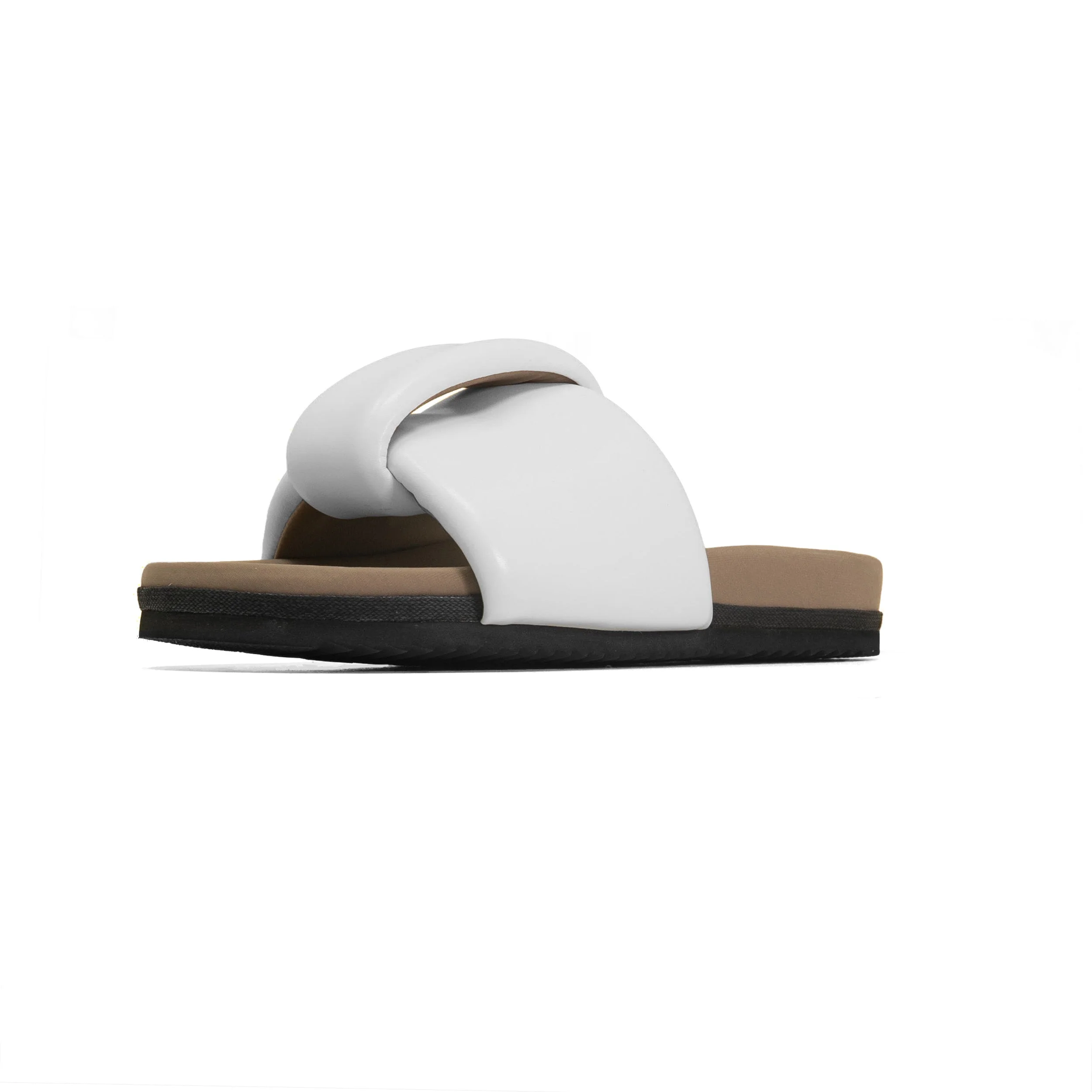 ROAM - Puffed Knotty Sandal Vegan Leather - White - Image 34