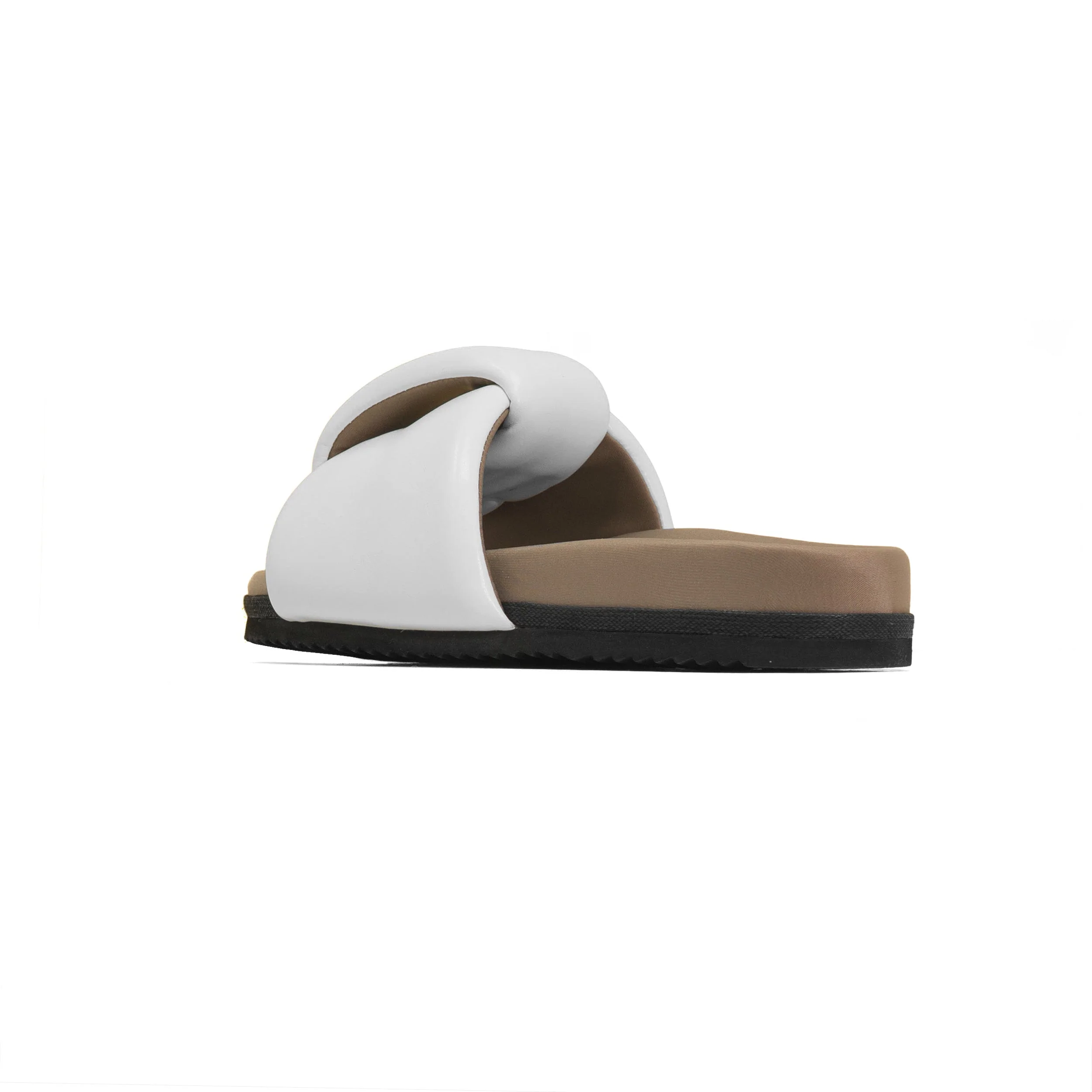 ROAM - Puffed Knotty Sandal Vegan Leather - White - Image 9
