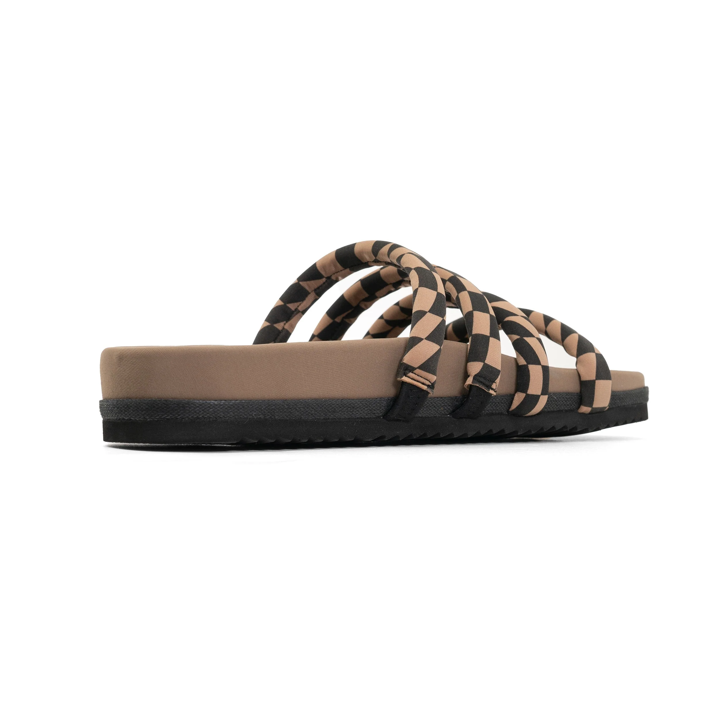 ROAM - Quattro Sandal Wavy Check Neoprene - Black & Beige - Image 14