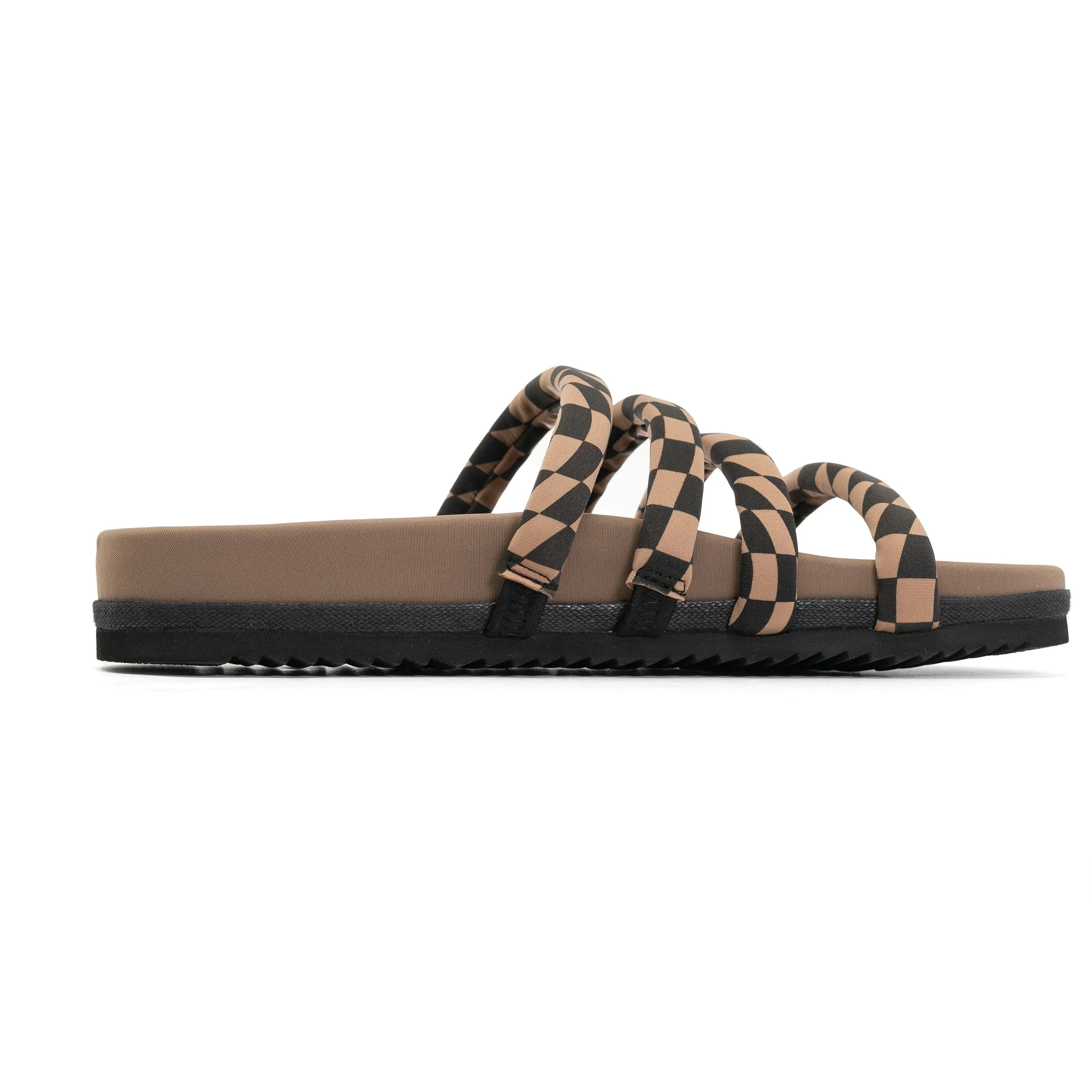 ROAM - Quattro Sandal Wavy Check Neoprene - Black & Beige - Image 16