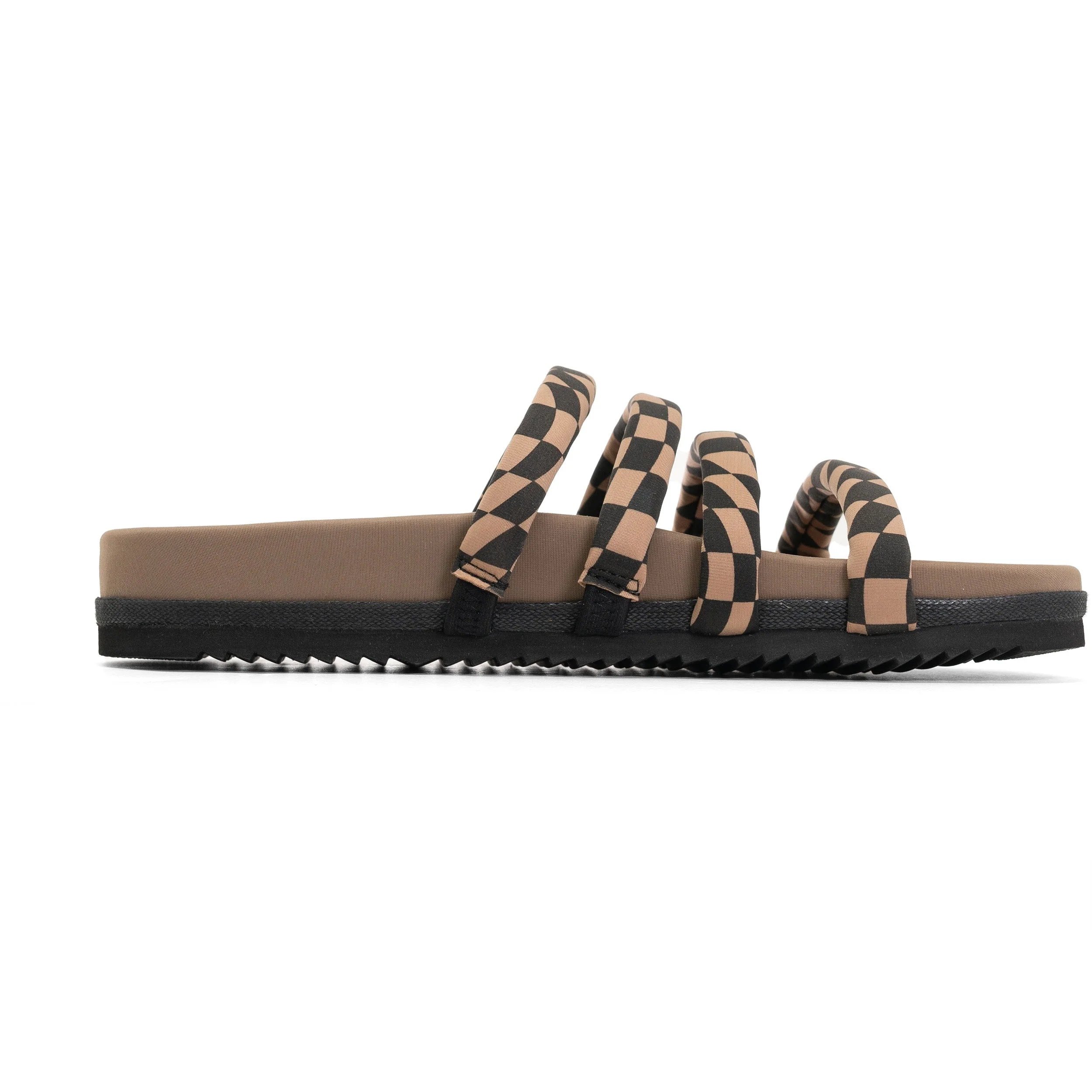 ROAM - Quattro Sandal Wavy Check Neoprene - Black & Beige - Image 17