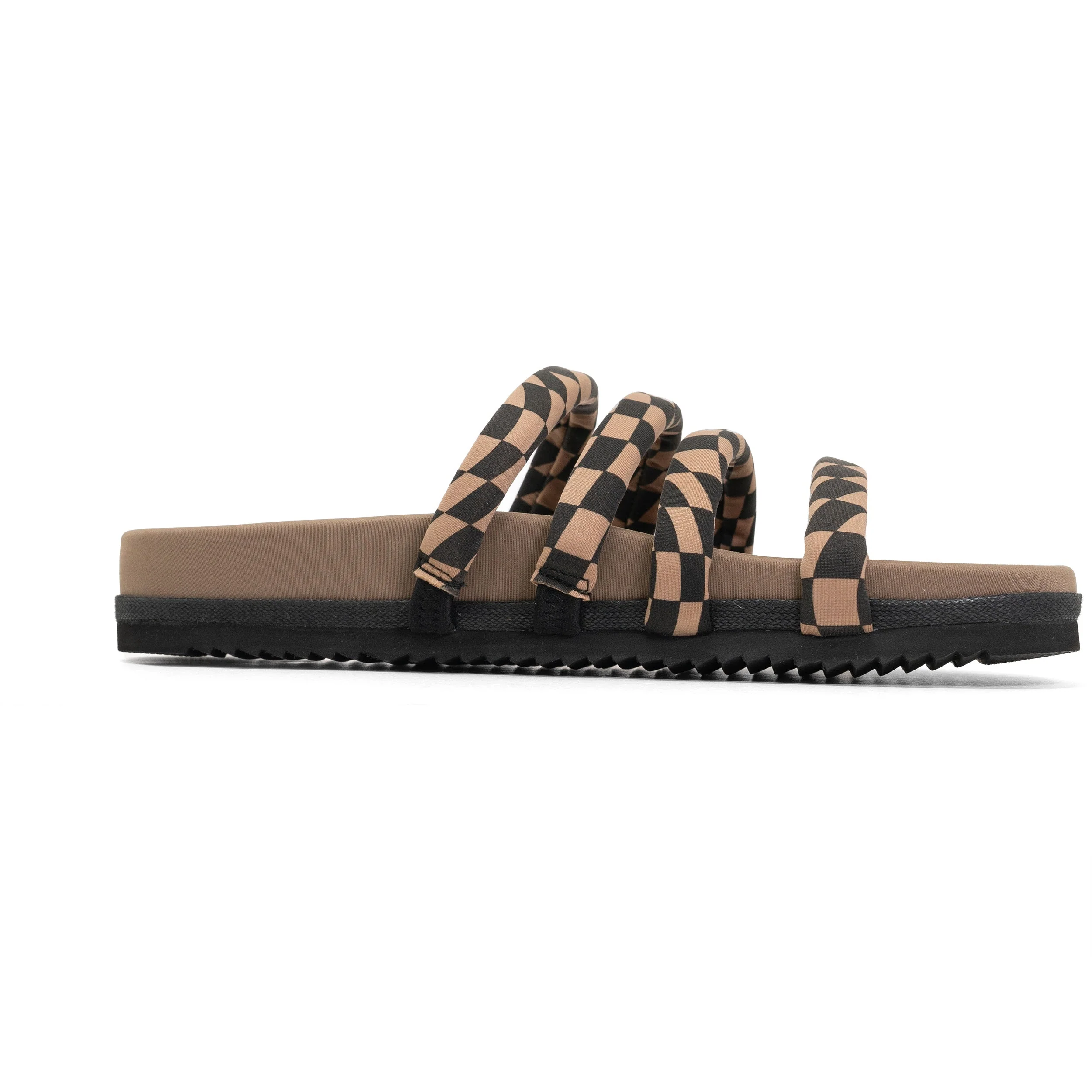 ROAM - Quattro Sandal Wavy Check Neoprene - Black & Beige - Image 18
