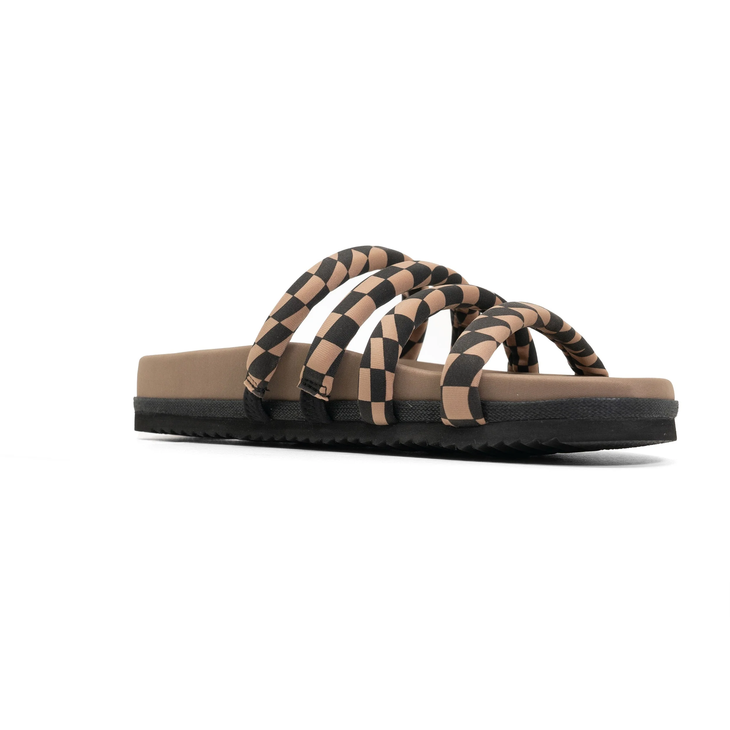 ROAM - Quattro Sandal Wavy Check Neoprene - Black & Beige - Image 20