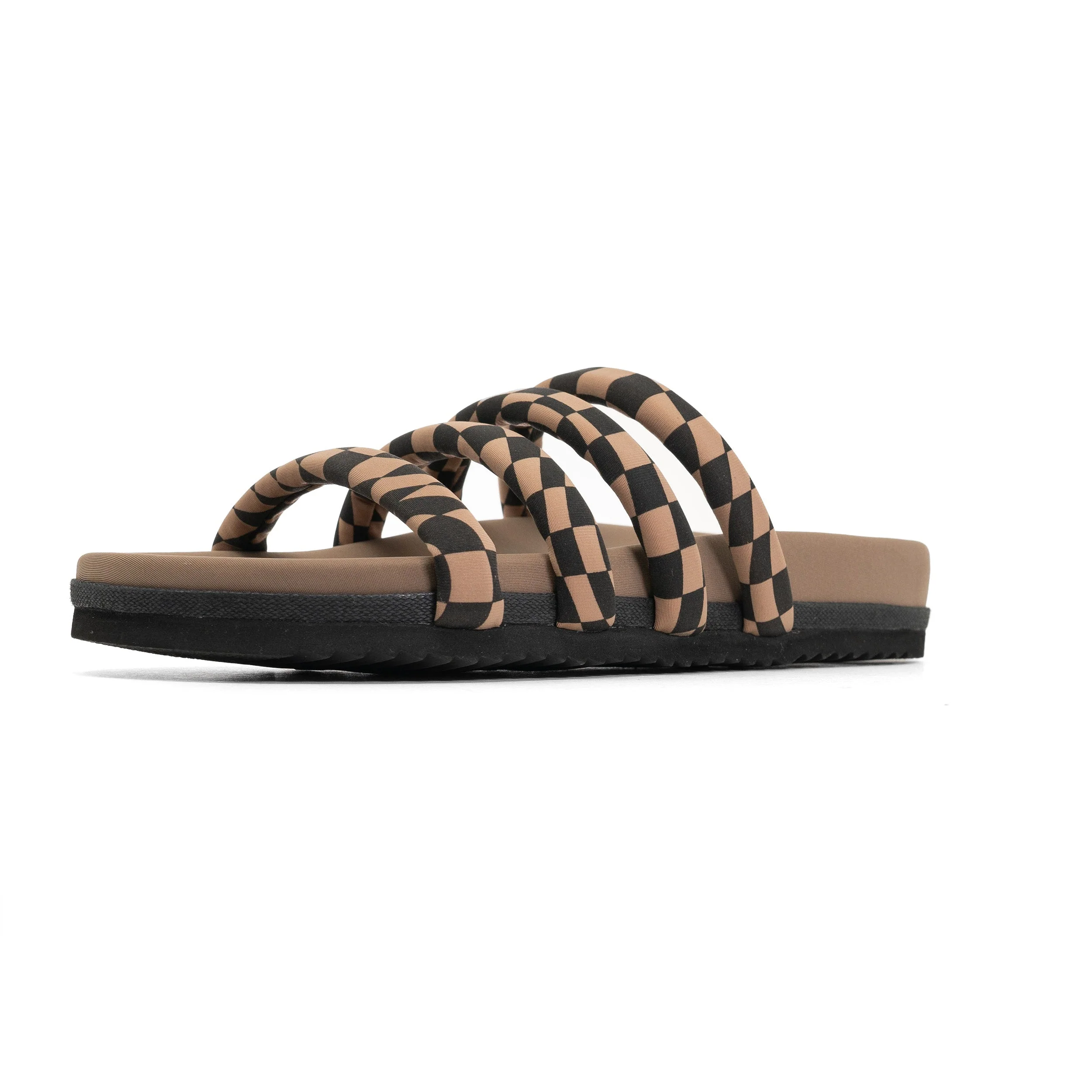 ROAM - Quattro Sandal Wavy Check Neoprene - Black & Beige - Image 28