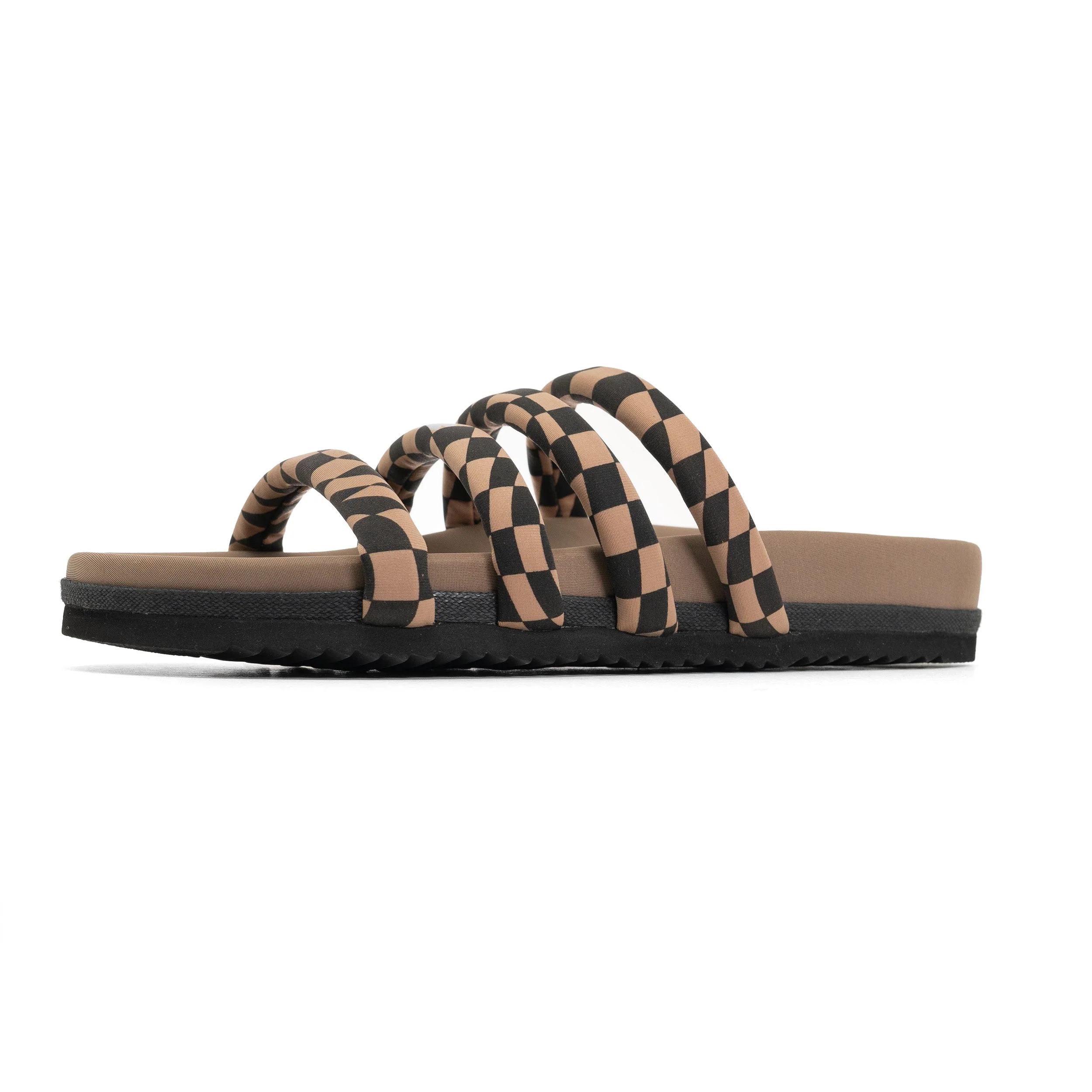 ROAM - Quattro Sandal Wavy Check Neoprene - Black & Beige - Image 29