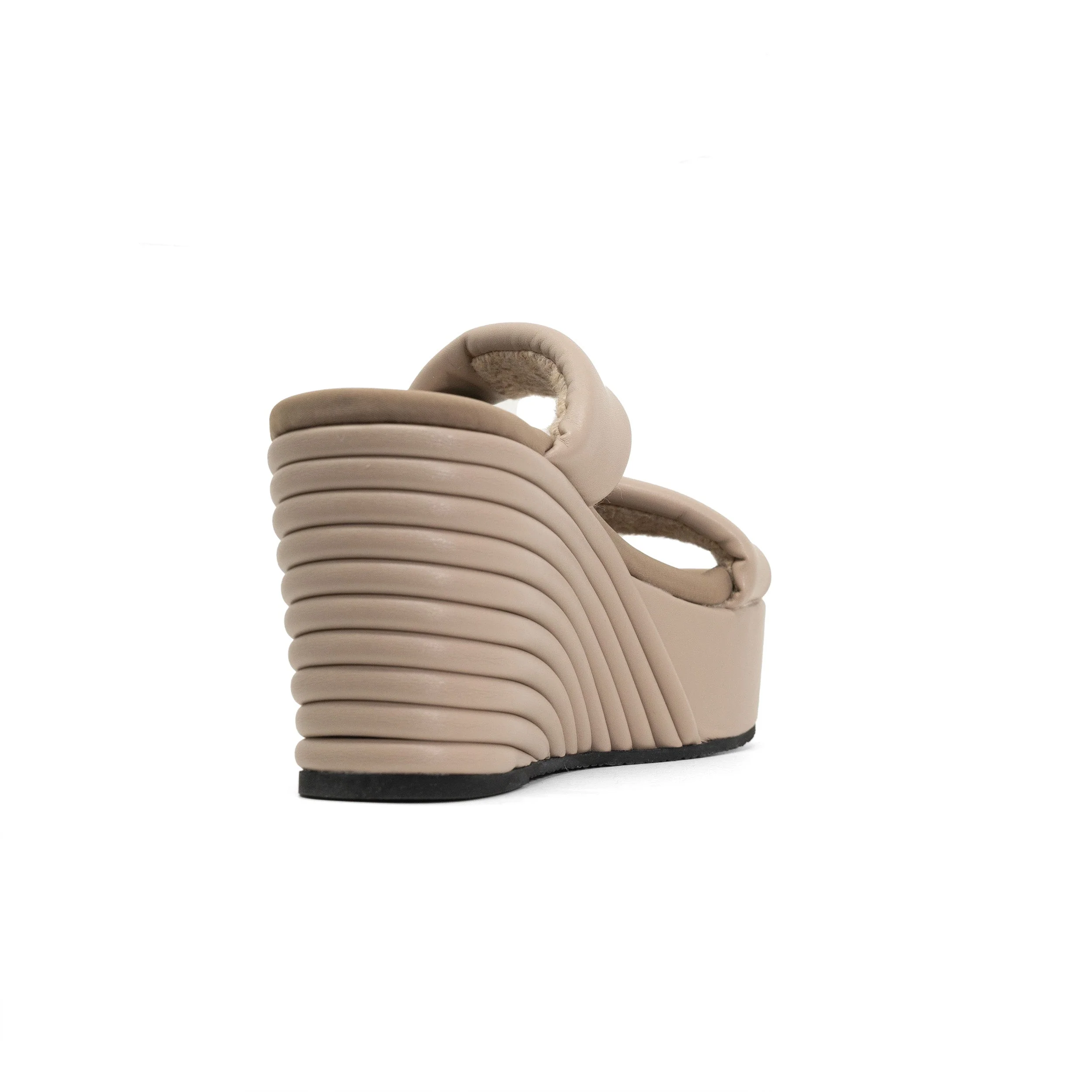 ROAM - Side Slip Mid Strata Platform Wedge Vegan Leather - Oyster - Image 13