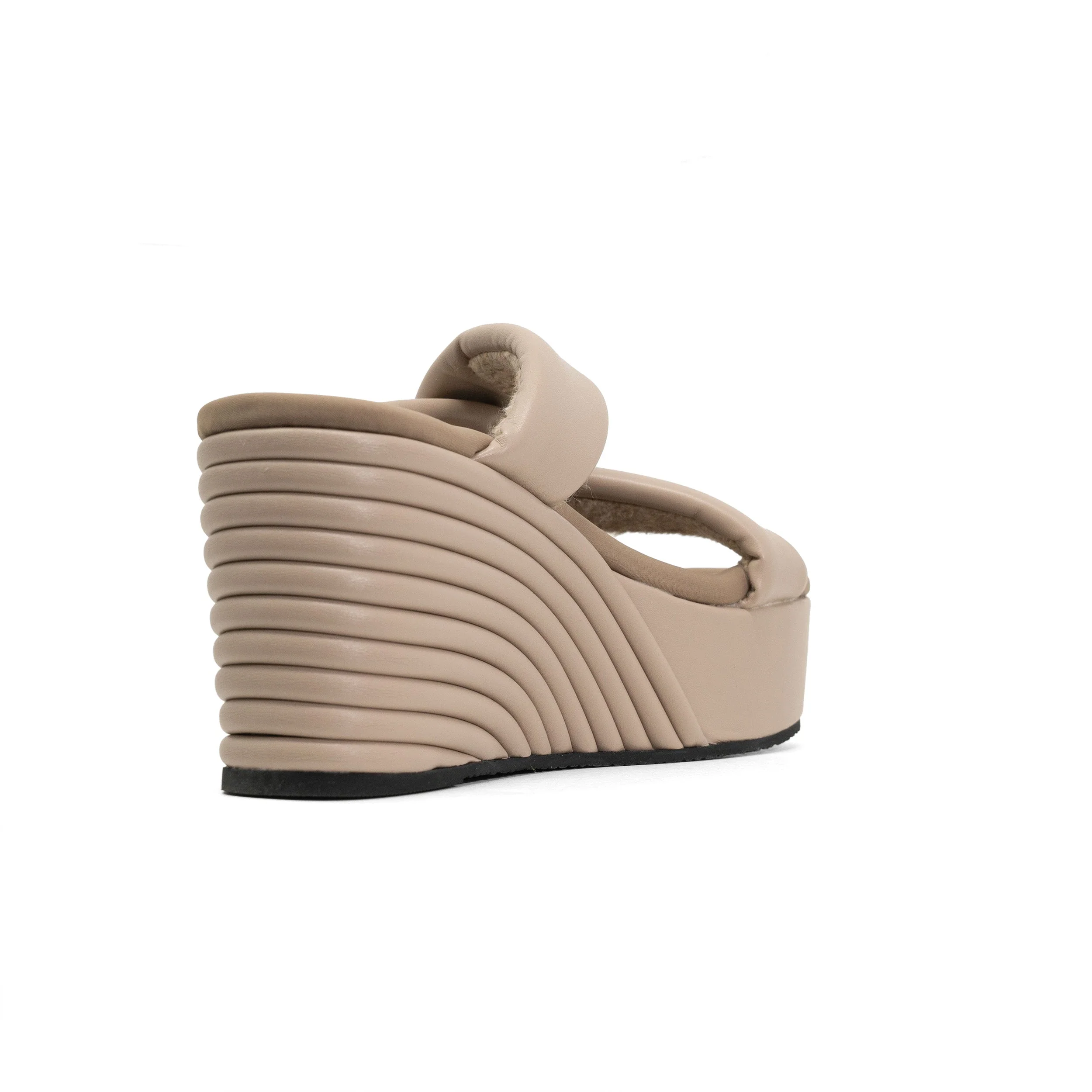 ROAM - Side Slip Mid Strata Platform Wedge Vegan Leather - Oyster - Image 14