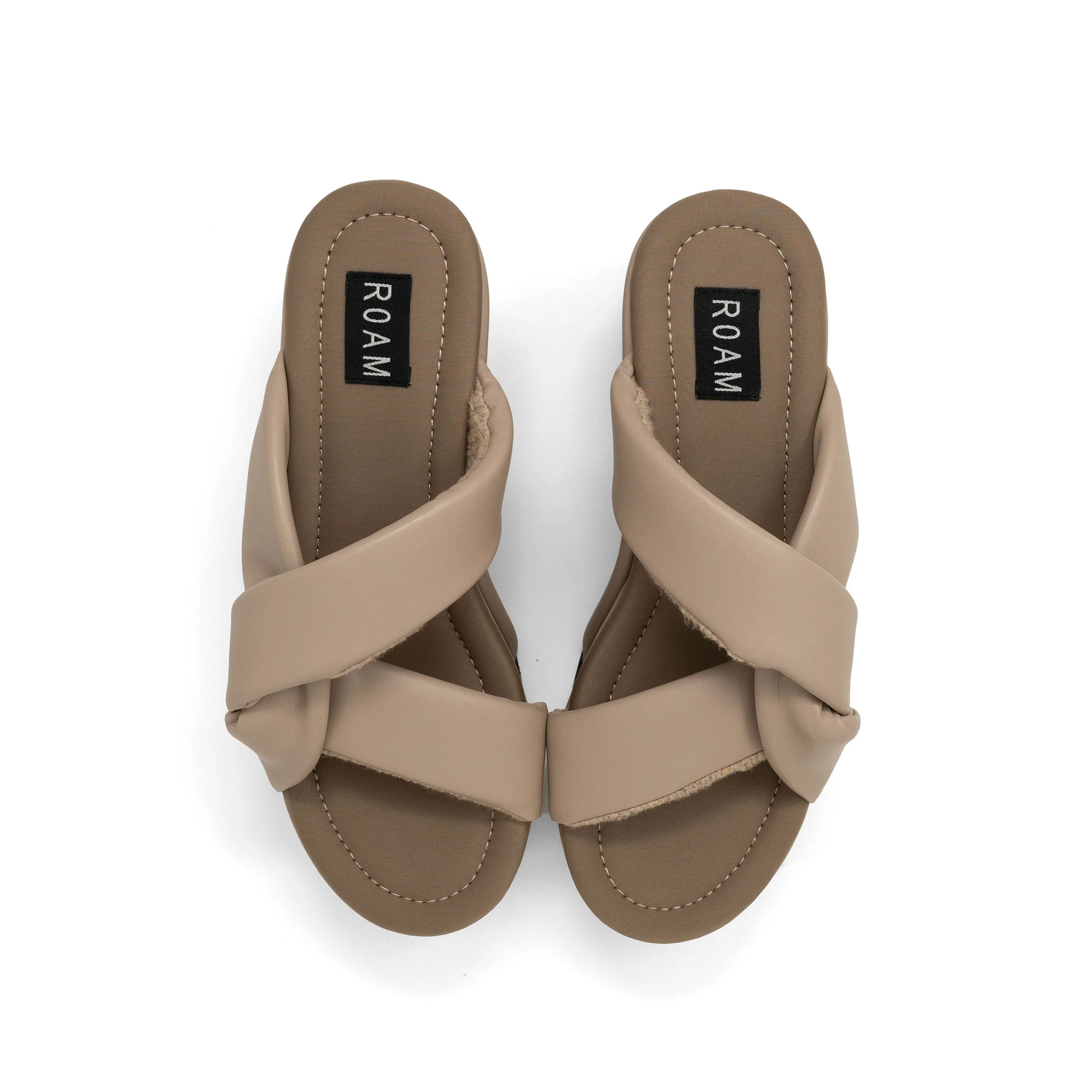 ROAM - Side Slip Mid Strata Platform Wedge Vegan Leather - Oyster - Image 2