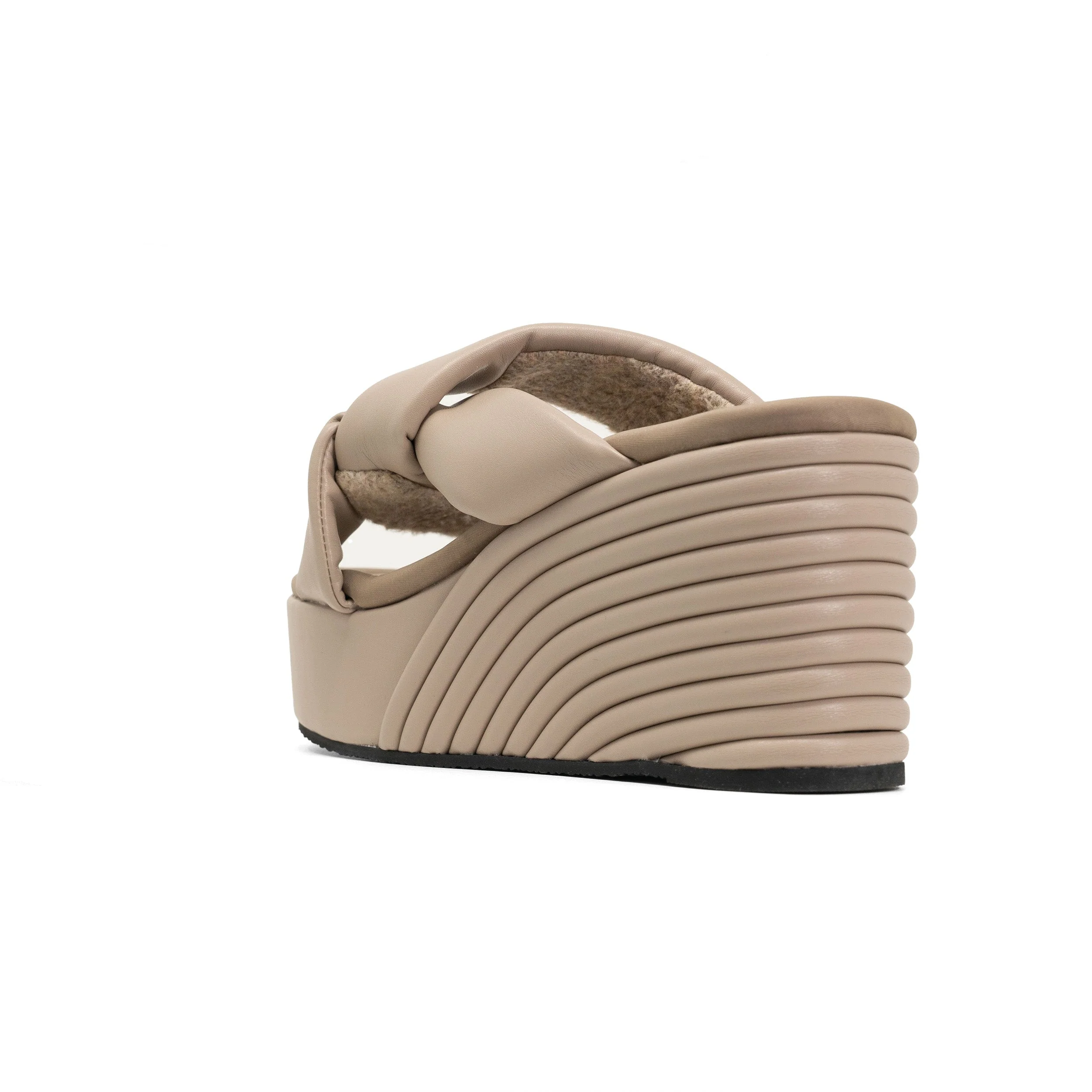 ROAM - Side Slip Mid Strata Platform Wedge Vegan Leather - Oyster - Image 8