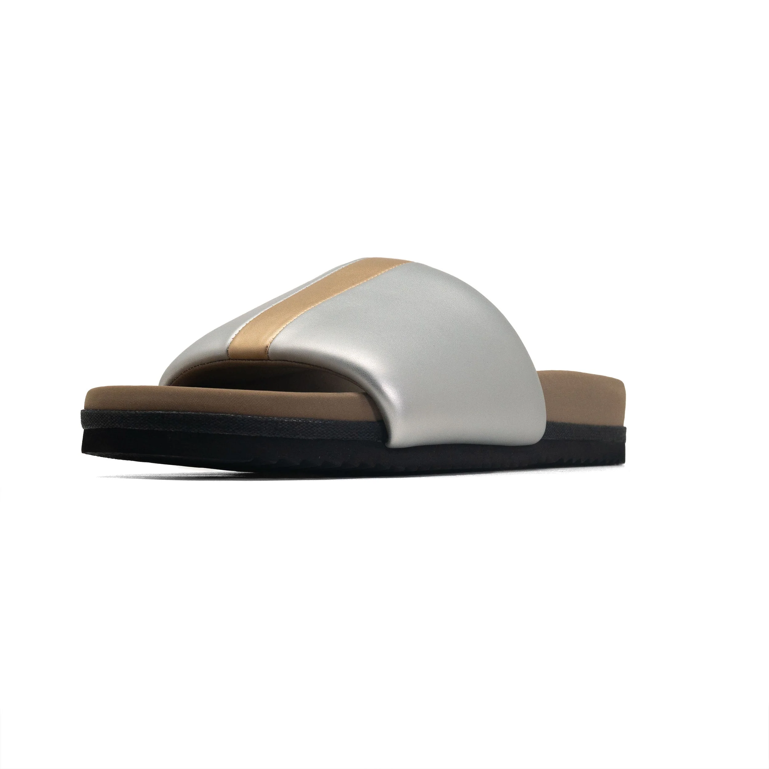 ROAM - Stripe Slider Vegan Leather - Silver & Gold - Image 28