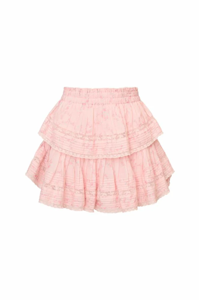 LoveShackFancy - Ruffle Mini Skirt - Apple Blossom - Image 4