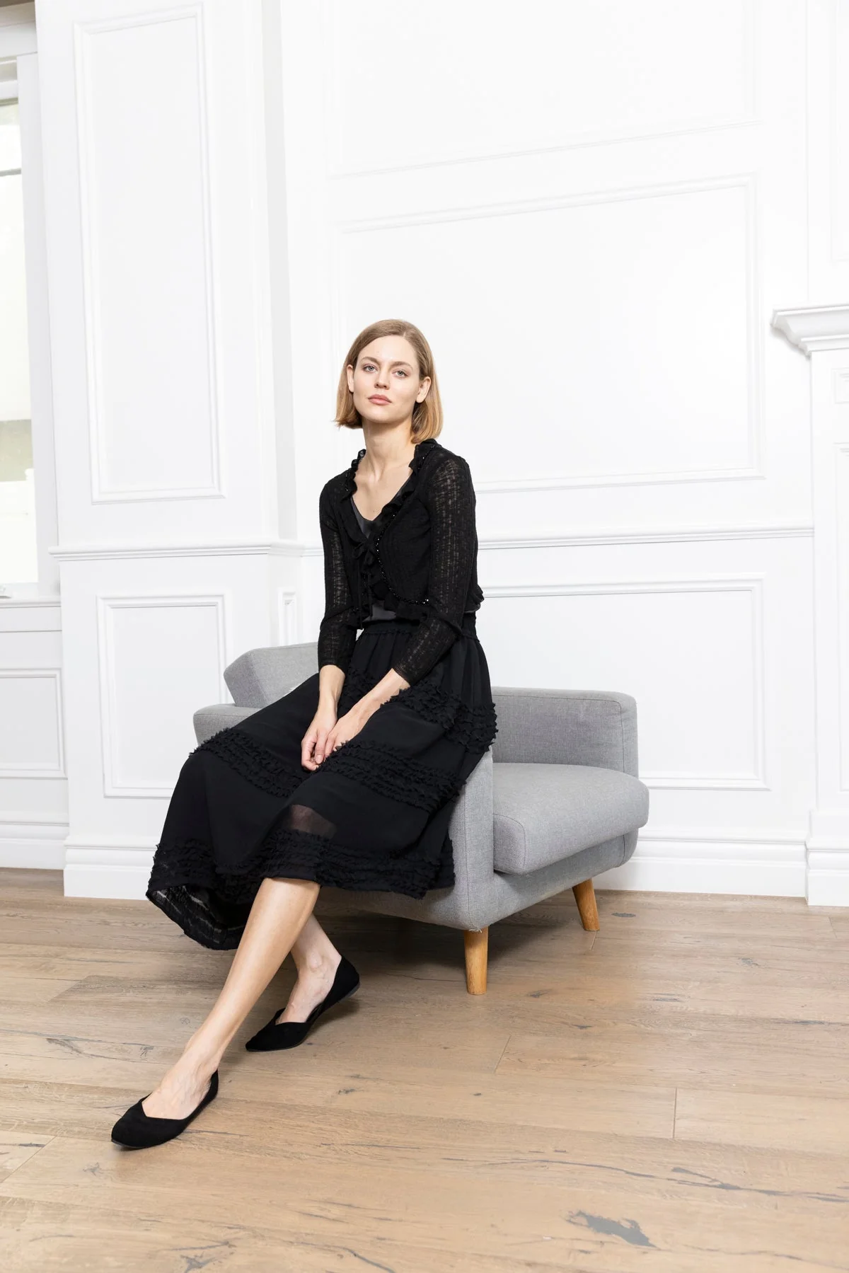 Zero Degrees Celsius - Ruffle Skirt - Black - Image 3