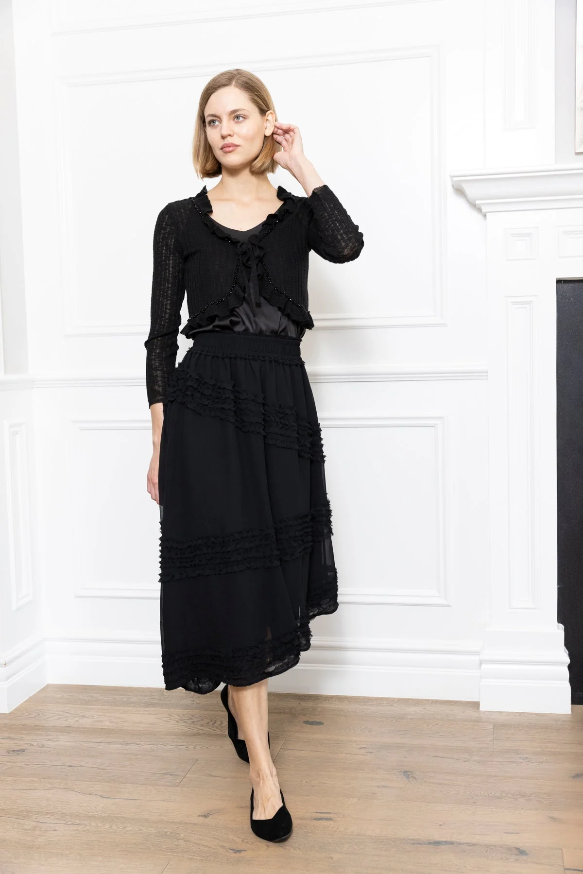 Zero Degrees Celsius - Ruffle Skirt - Black - Image 5