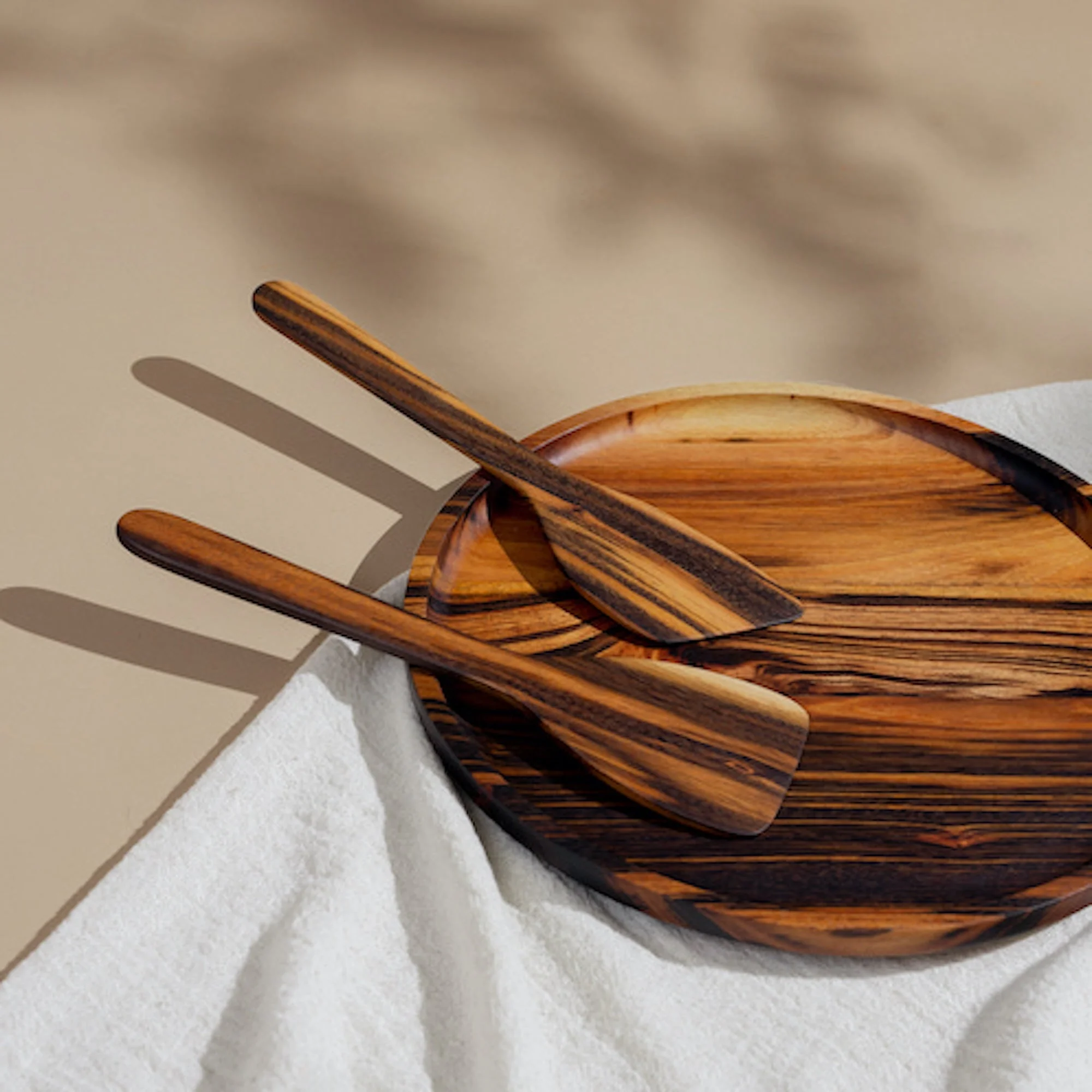 S/3 Handcarved Kitchen Utensils - Image 2