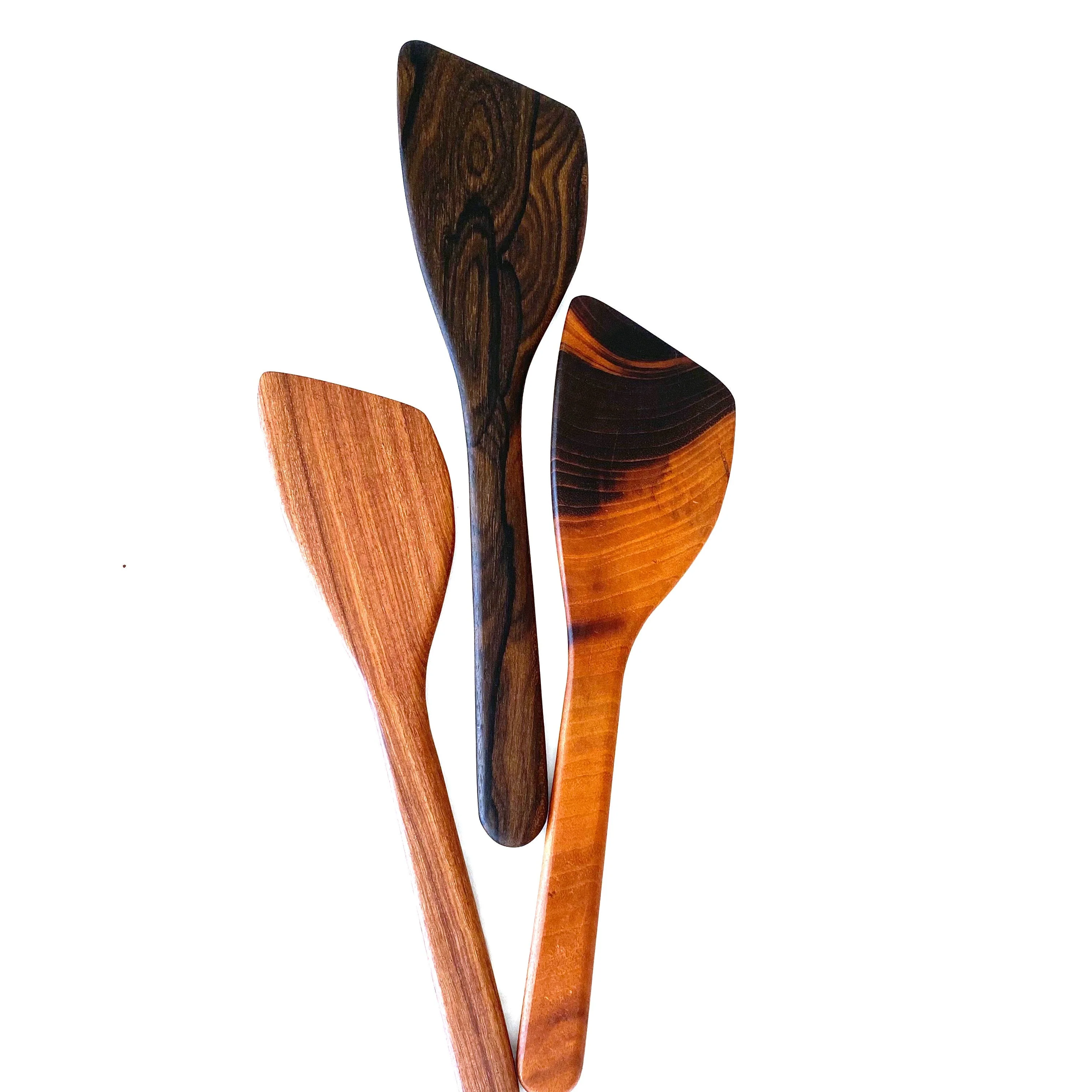 S/3 Handcarved Kitchen Utensils - Image 3