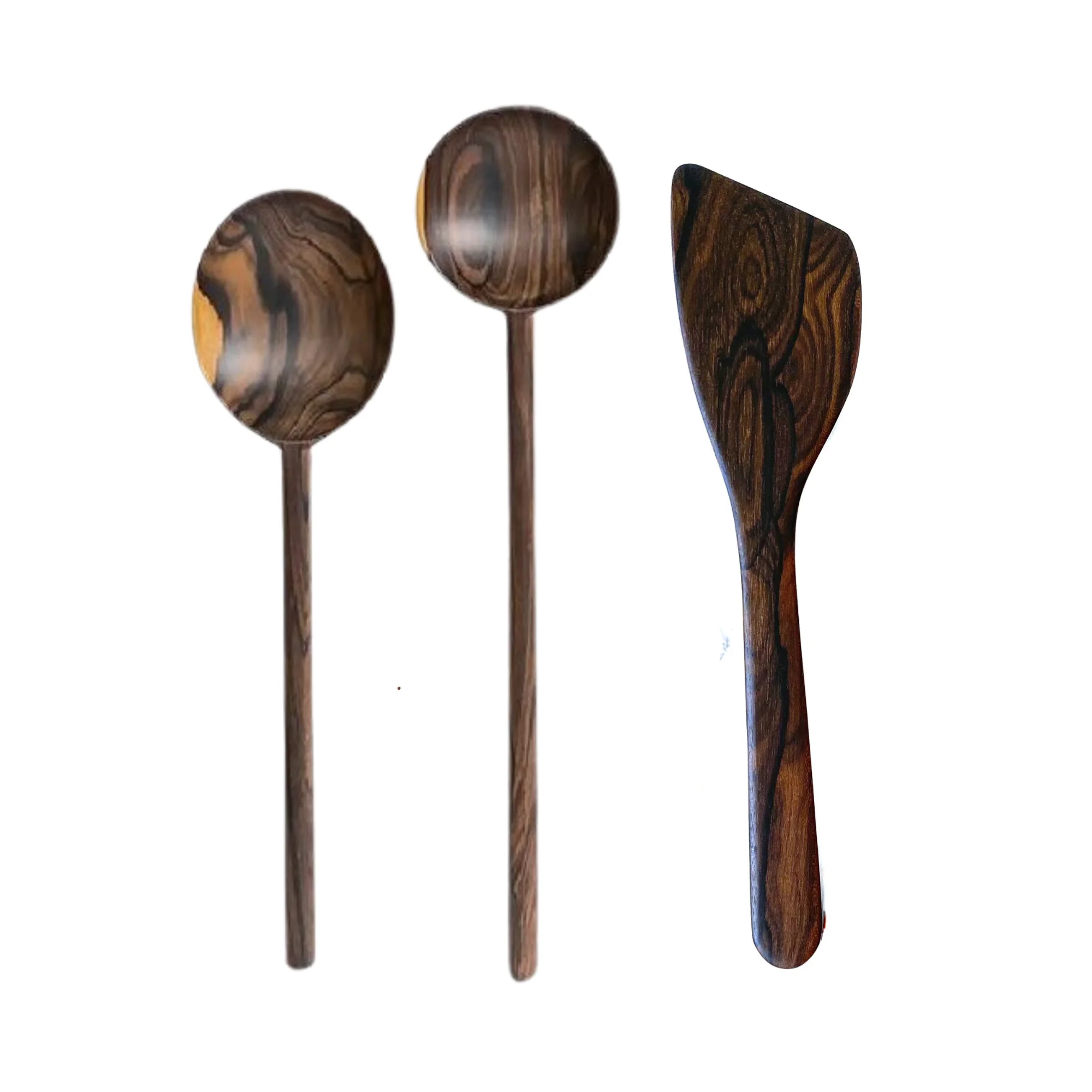 S/3 Handcarved Kitchen Utensils - Image 5