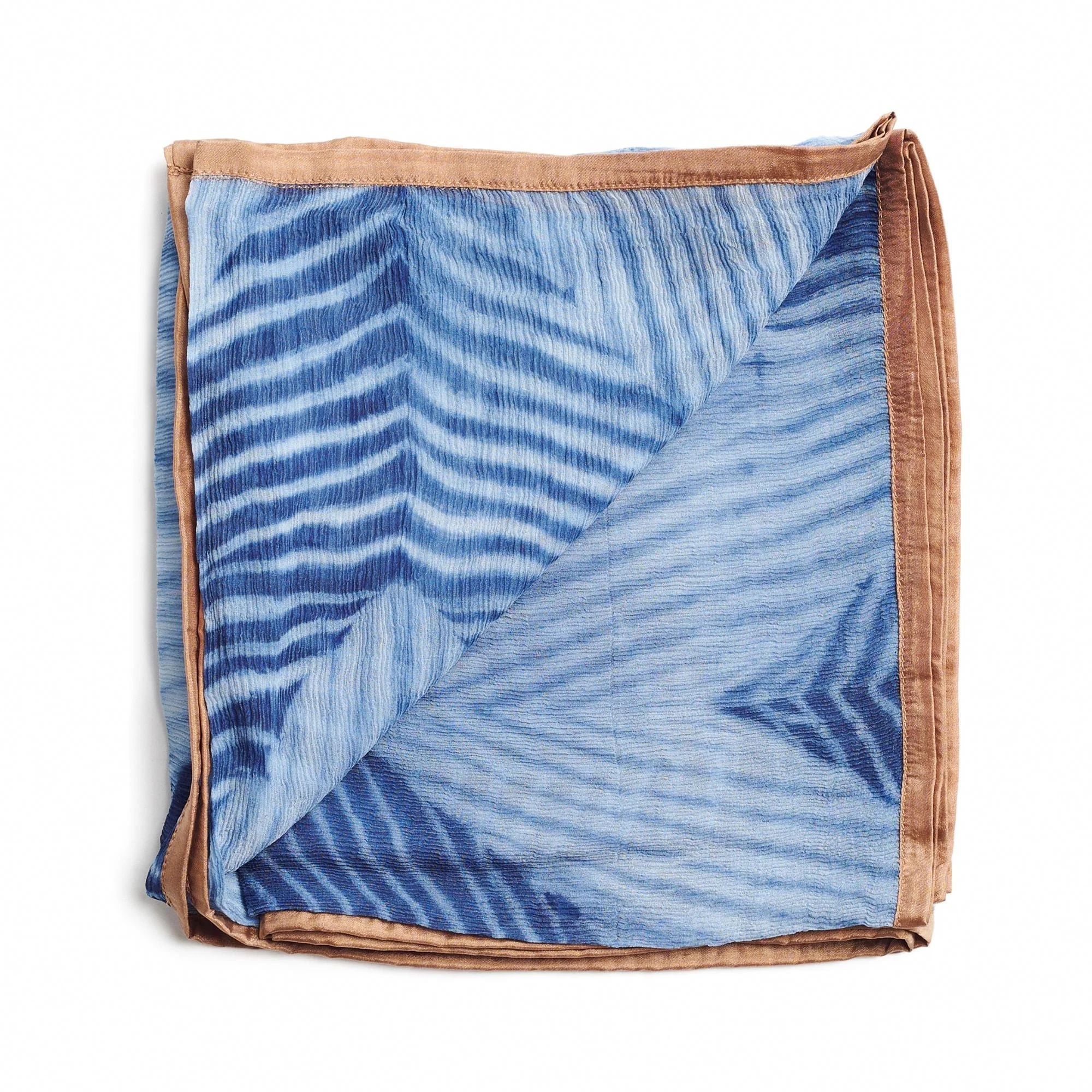 Samu Black Hand Crafted  Shibori Print Silk Chiffon Sqaure Scarf - Image 14