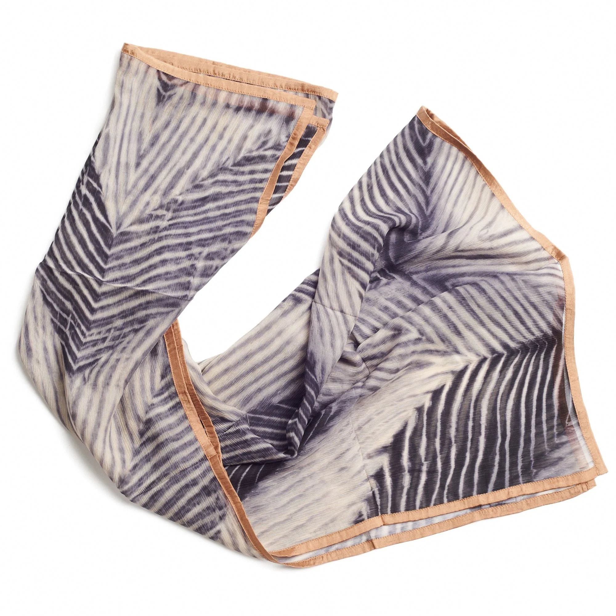 Samu Black Hand Crafted  Shibori Print Silk Chiffon Sqaure Scarf - Image 8