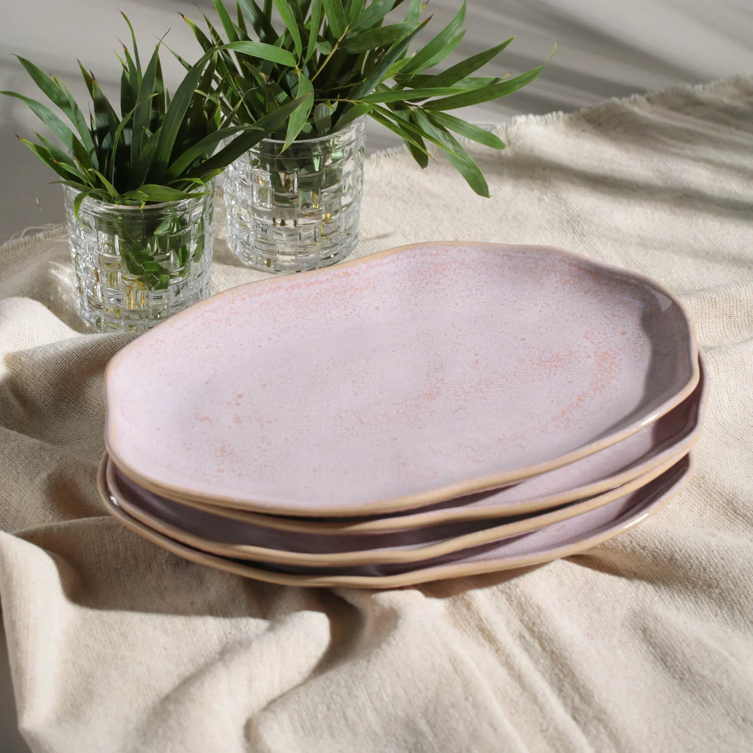 Shallow Bio Oval Platter Medium Set of 4 - Image 21