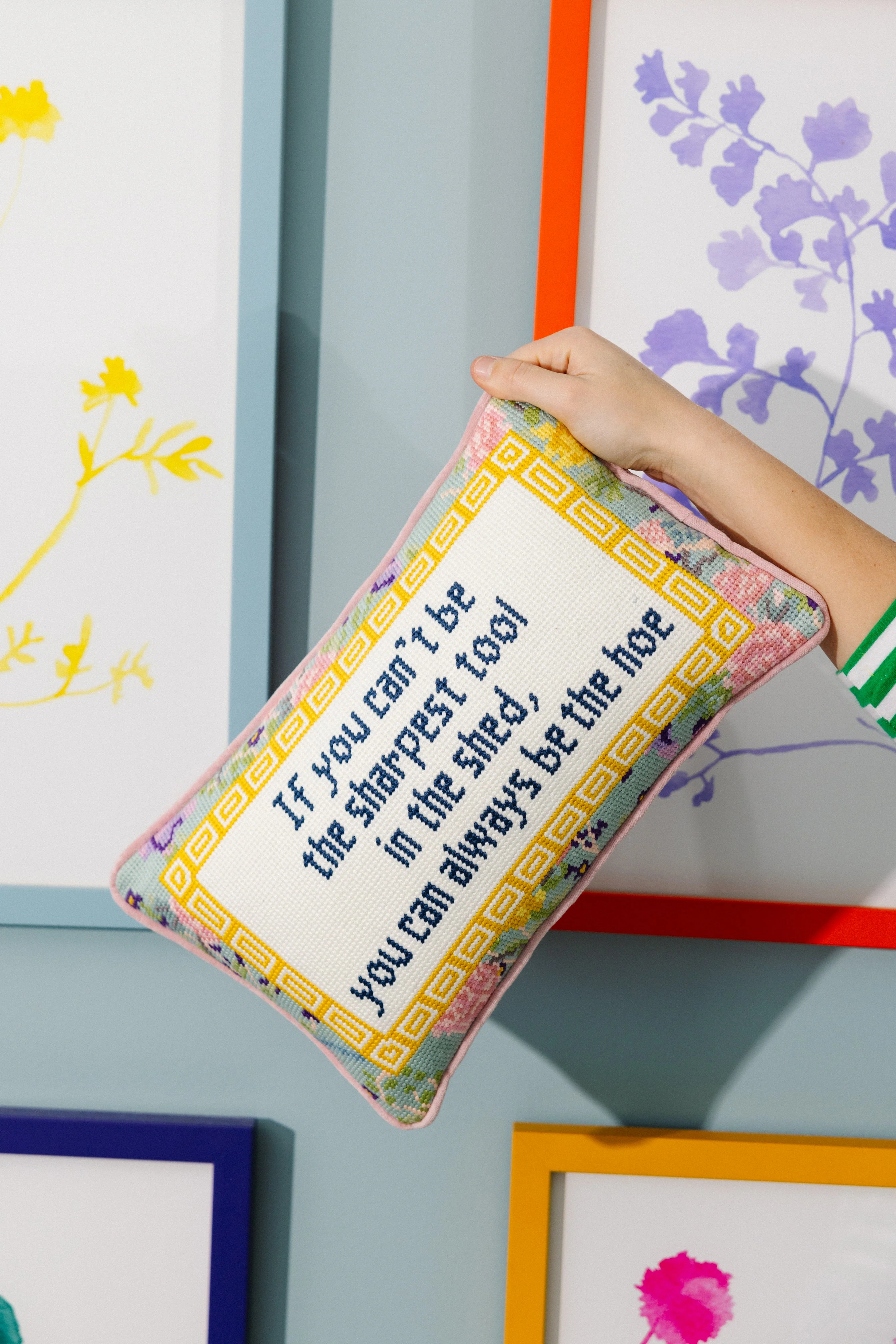 Sharpest Tool Needlepoint Pillow - Image 4