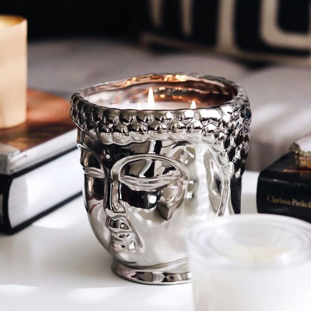 Silver Buddha Candle - Image 4