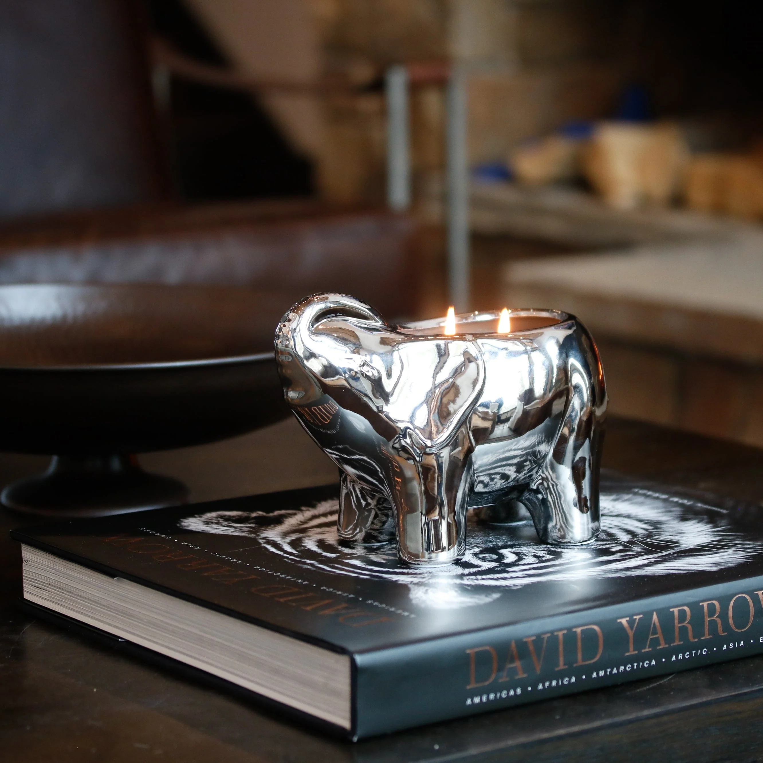 Silver Elephant Candle - Image 2