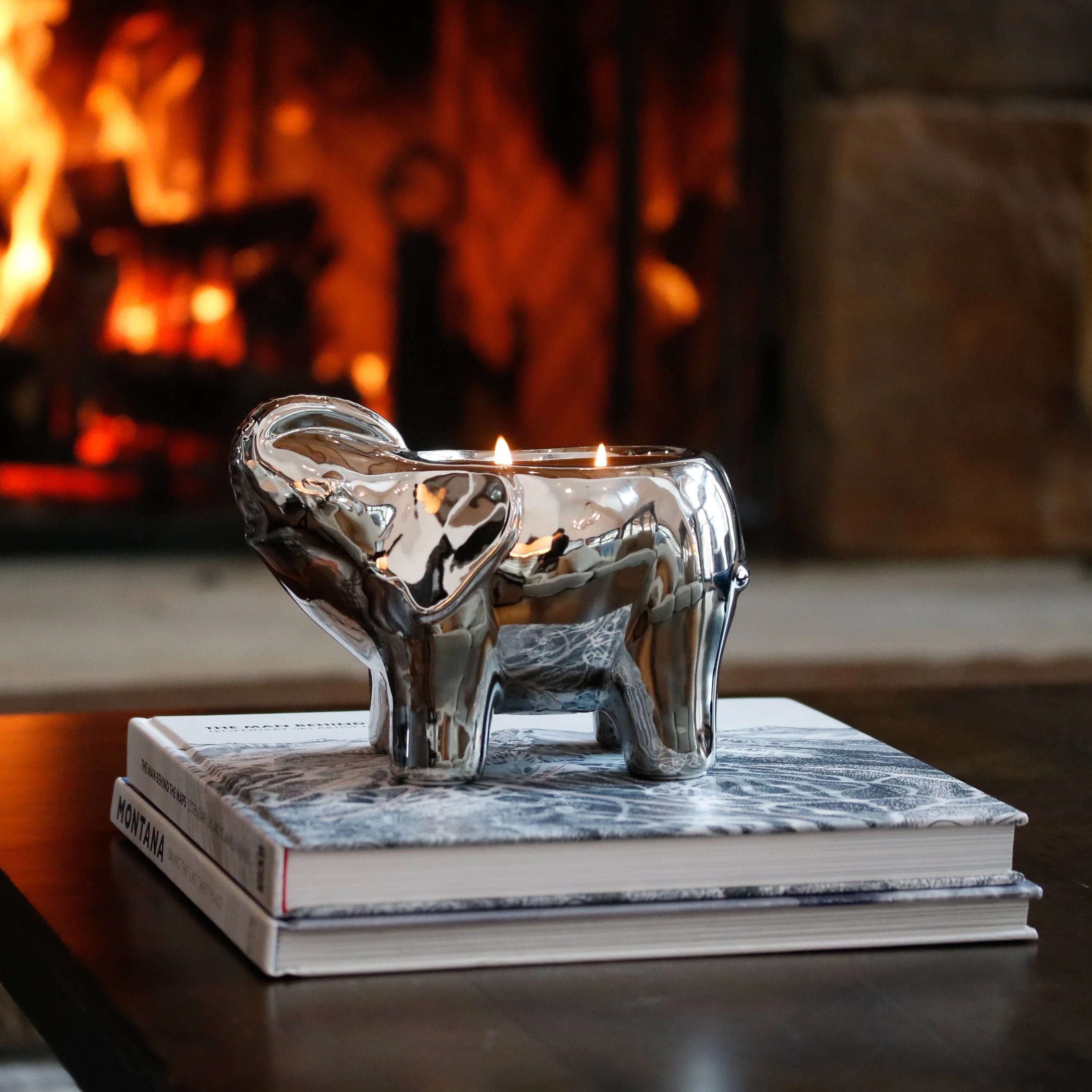 Silver Elephant Candle - Image 3