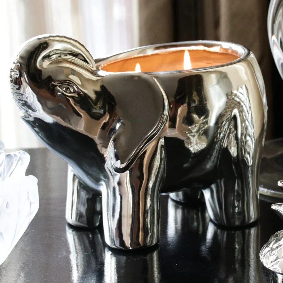 Silver Elephant Candle - Image 5