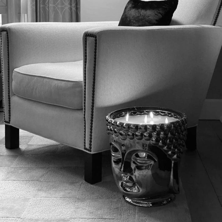 Silver Grande Buddha Candle - Image 2
