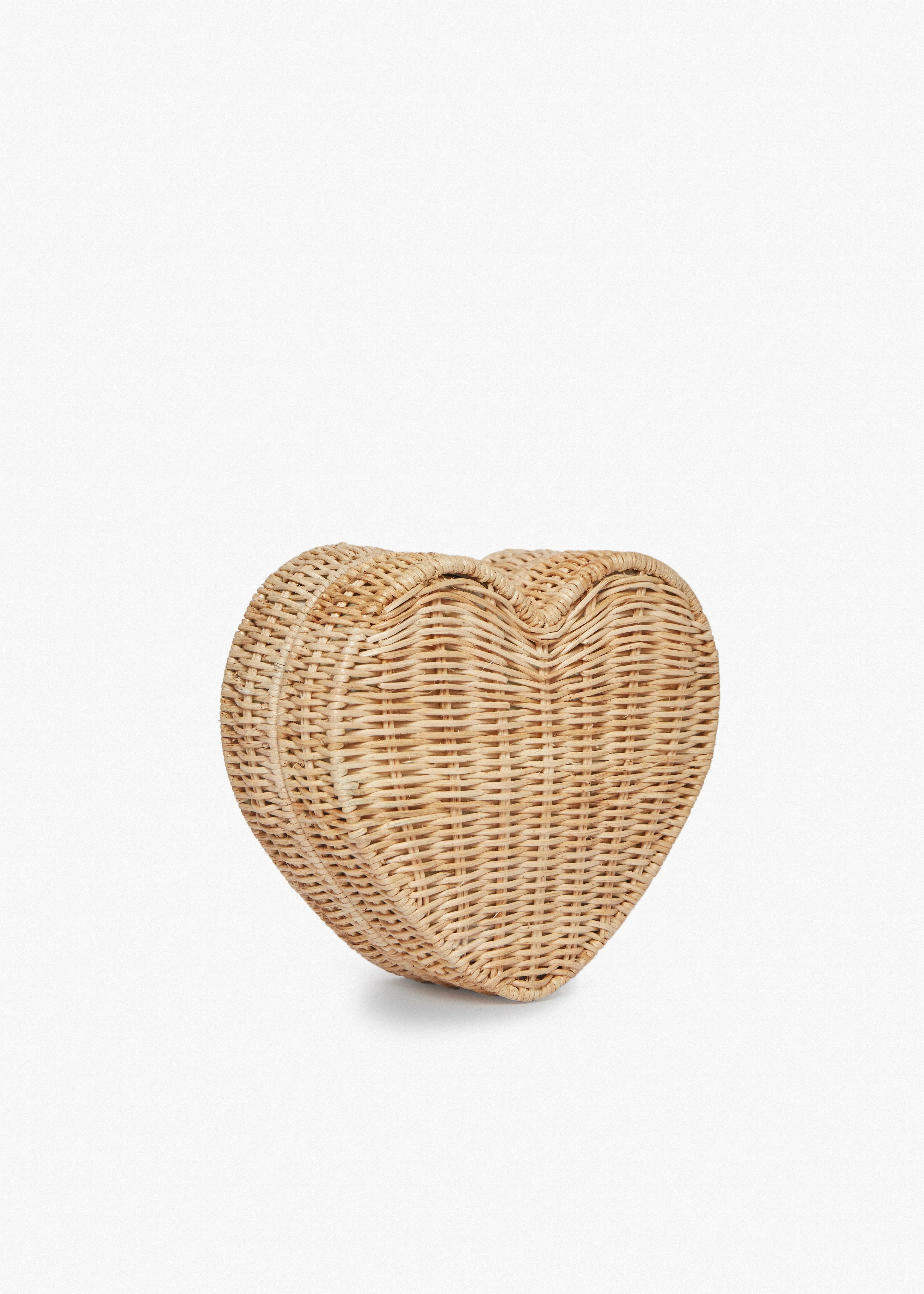 Sisal Heart Wicker Straw Clutch Bag - Image 3