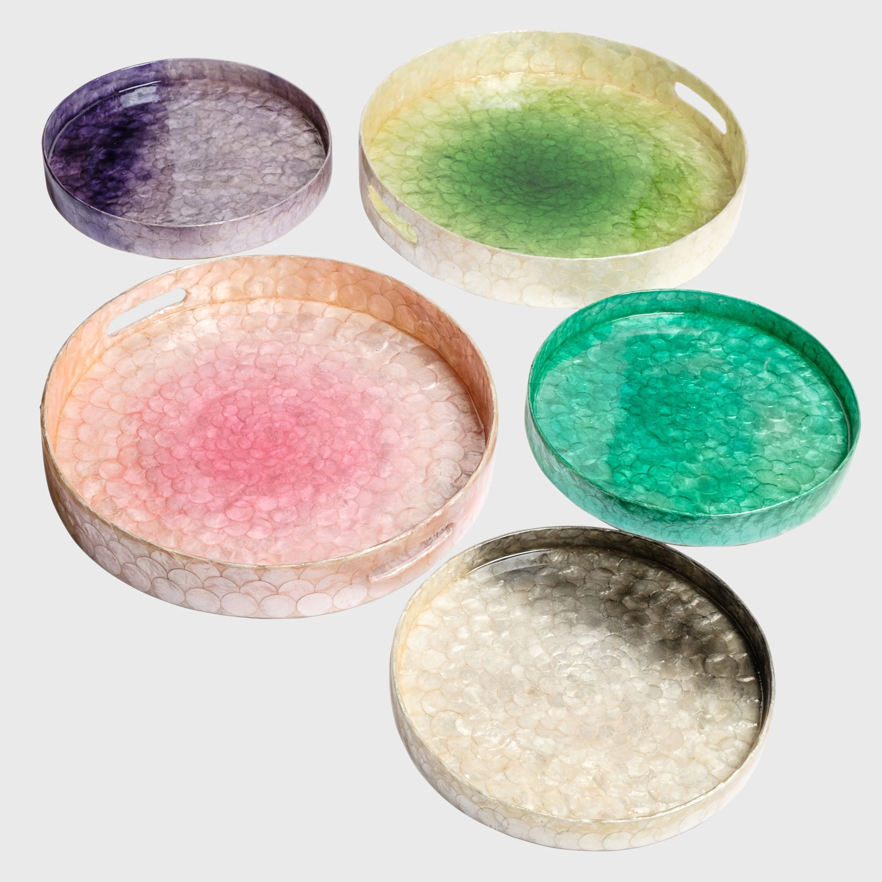 Small capiz tray, emerald - Image 2
